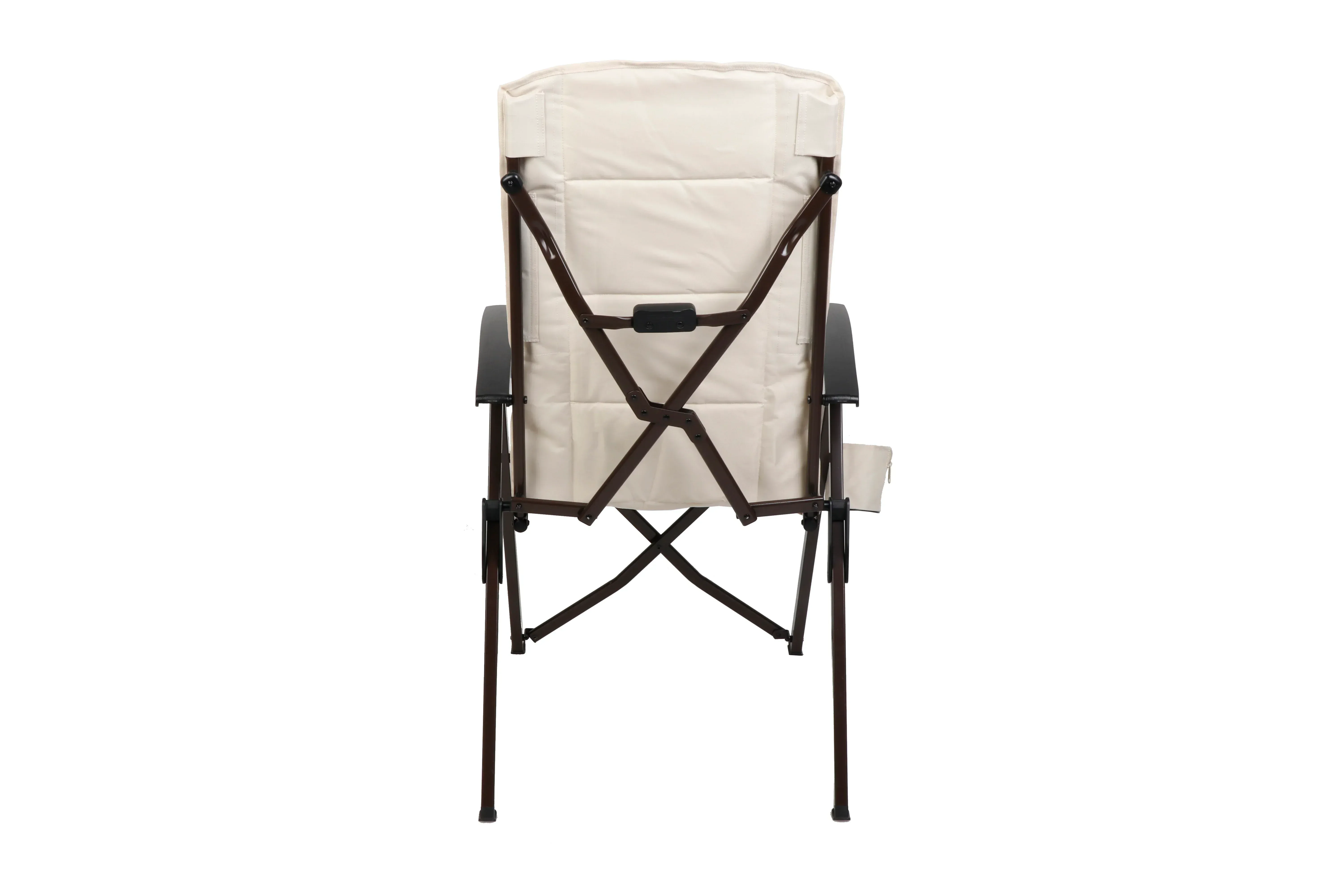 Ozark Trail Glamp High Back Reclining Lounge Chair with Adjustable Armrests, Creme - Image 6
