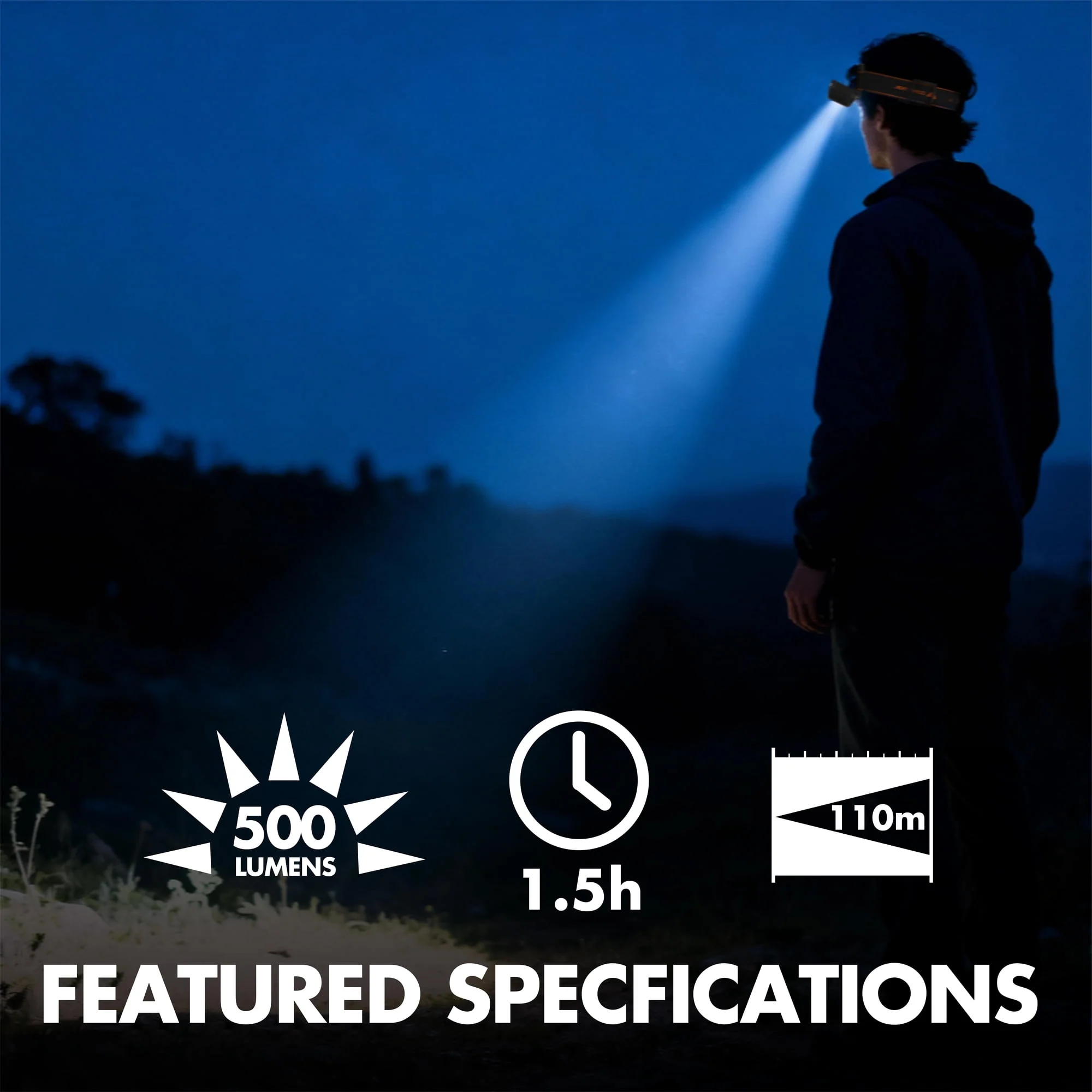 Ozark Trail Headlamp, 500 Lumens, 2 Pack, IPX4 Waterproof - Image 6