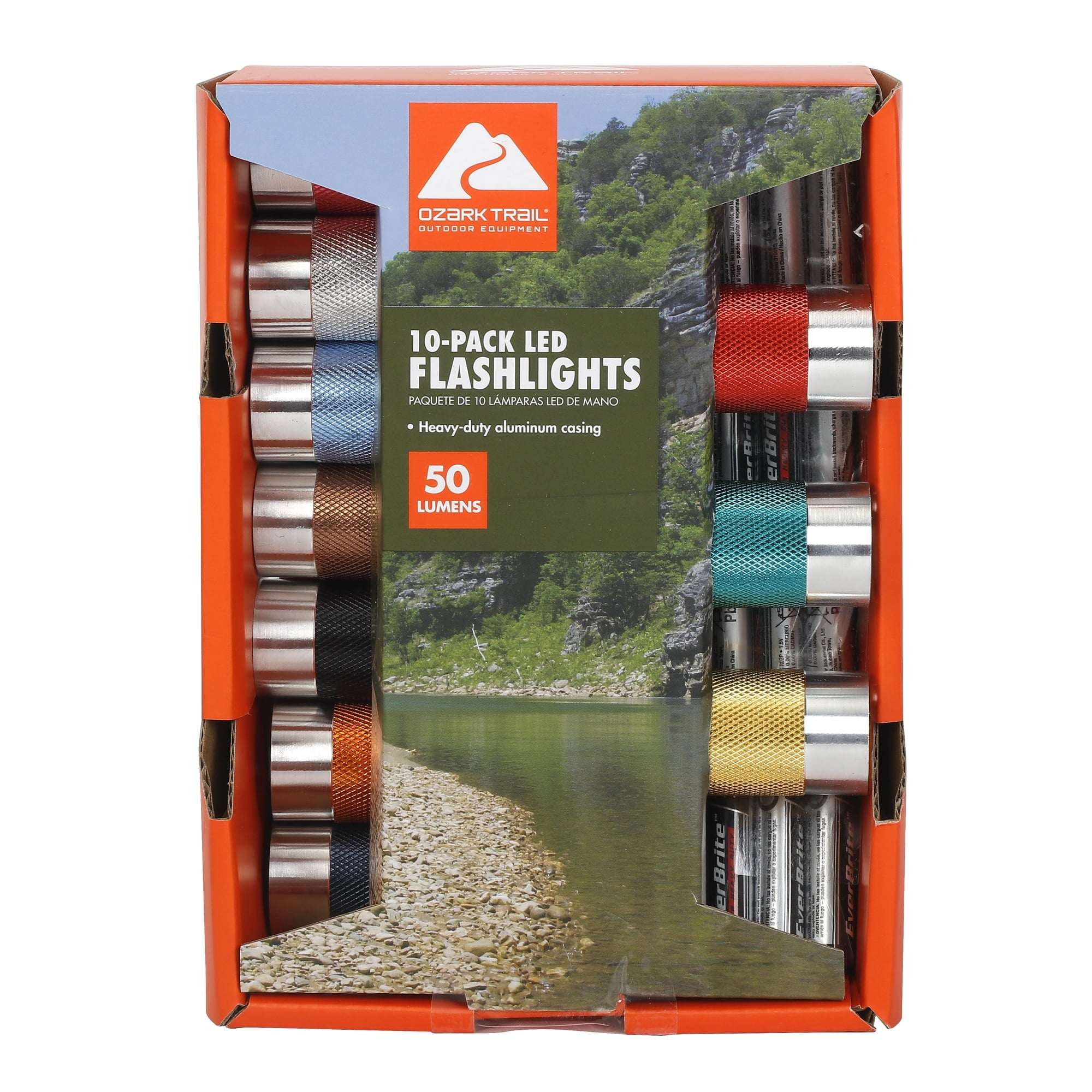 Ozark Trail LED Flashlights 10-Pack 50 Lumens Multicolor Compact Set for Camping - Image 7