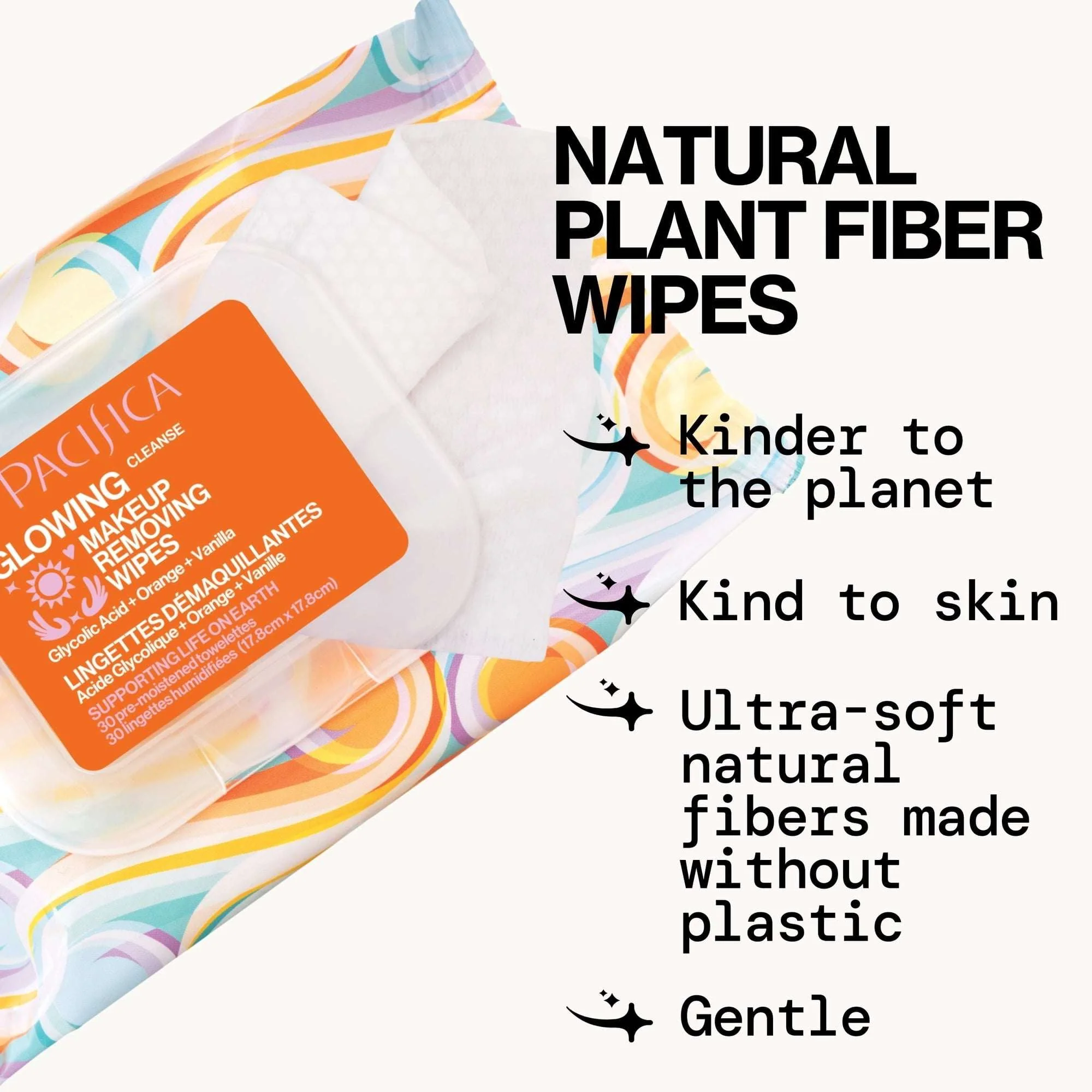 Pacifica Glowing Makeup Removing Wipes 30 Count - Image 3