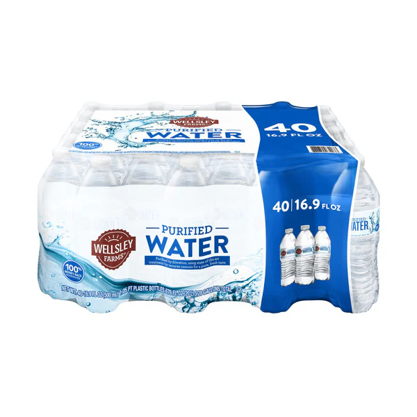Pack of 2 Wellsley Farms Purified Water, 40 pk./16.9 oz.