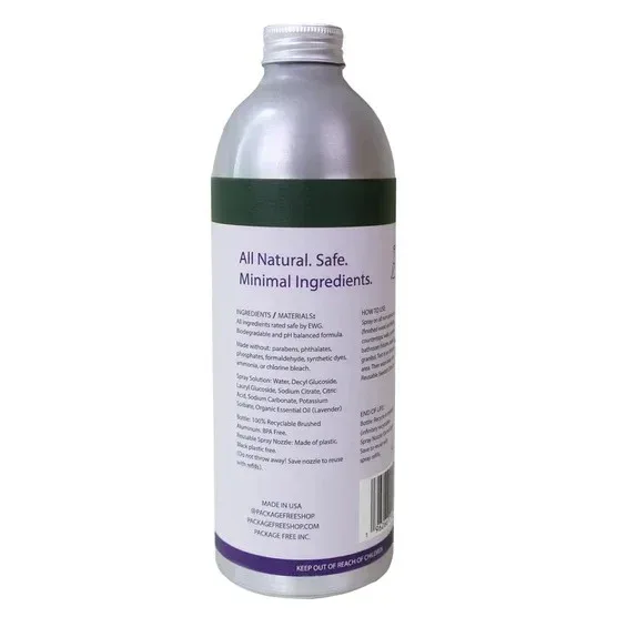 Package Free Multi-Purpose Cleaning Spray, Lavender, (1) 16 fl oz Spray + (3) 16 fl oz Refills - Image 2