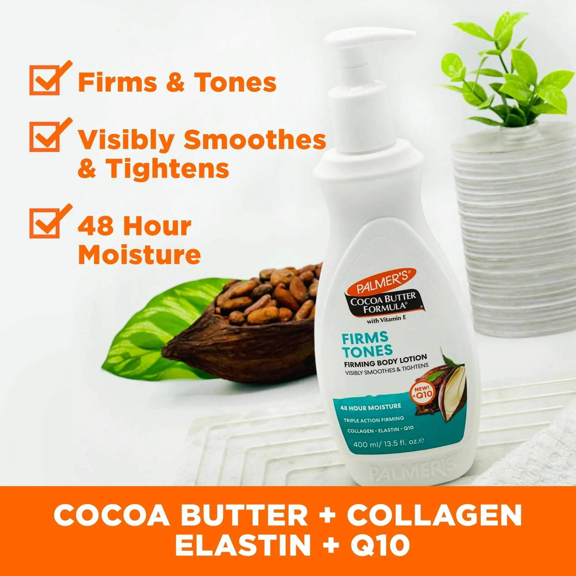 Palmer's Cocoa Butter Formula Firming Body Lotion Smooths and Tightens Loose Dry Skin, 13.5 fl. oz. - Image 3