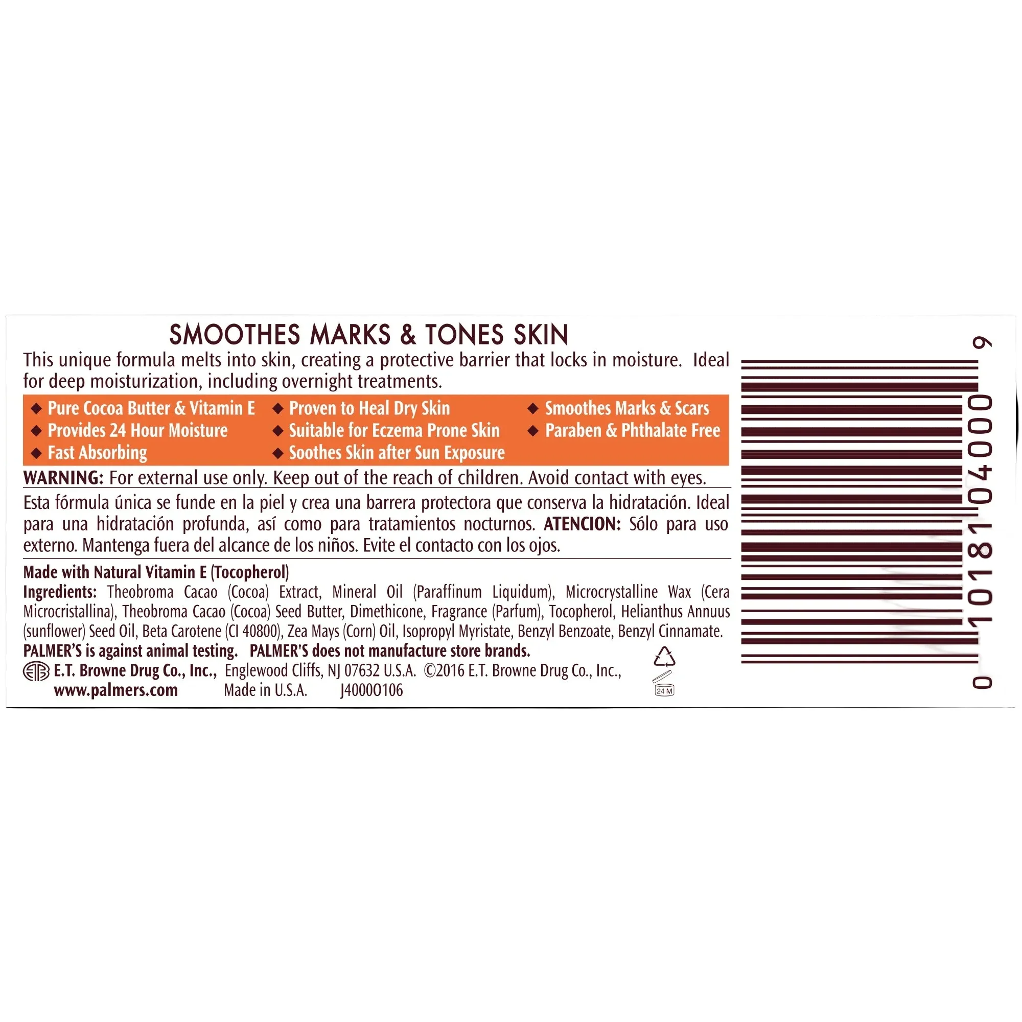Palmer's Cocoa Butter Formula Solid Lotion with Vitamin E, 3.5 oz. Moisturizes & Soothes Dry Skin - Image 4