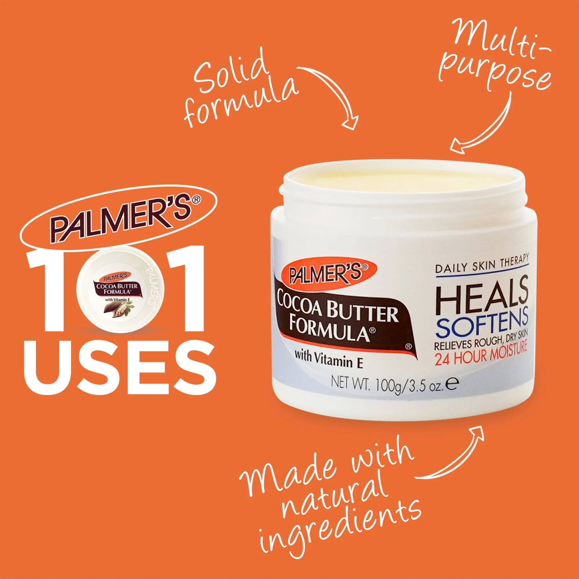 Palmer's Cocoa Butter Formula Solid Lotion with Vitamin E, 3.5 oz. Moisturizes & Soothes Dry Skin - Image 5