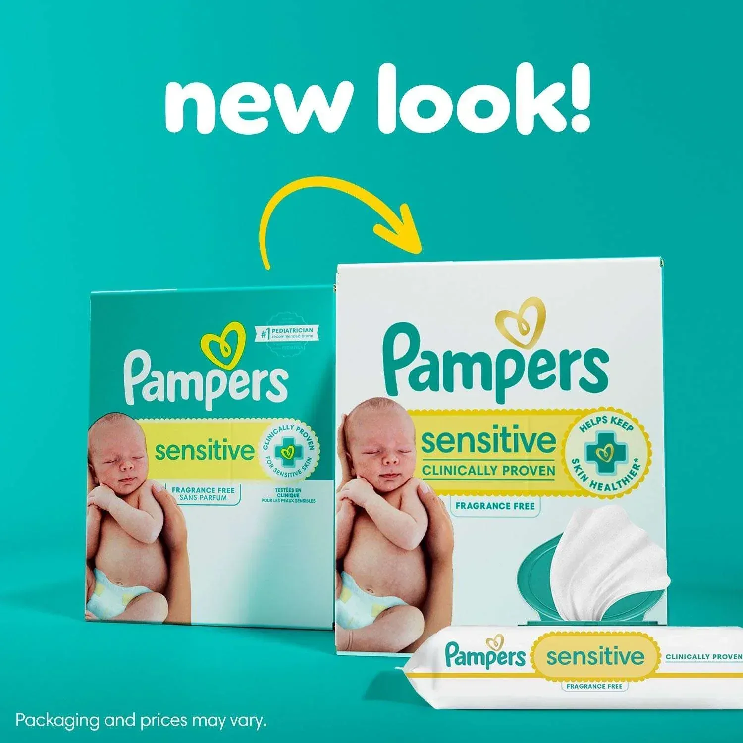 Pampers Sensitive Baby Wipes, Fragrance Free, 16 pks., 896 wipes - Image 4