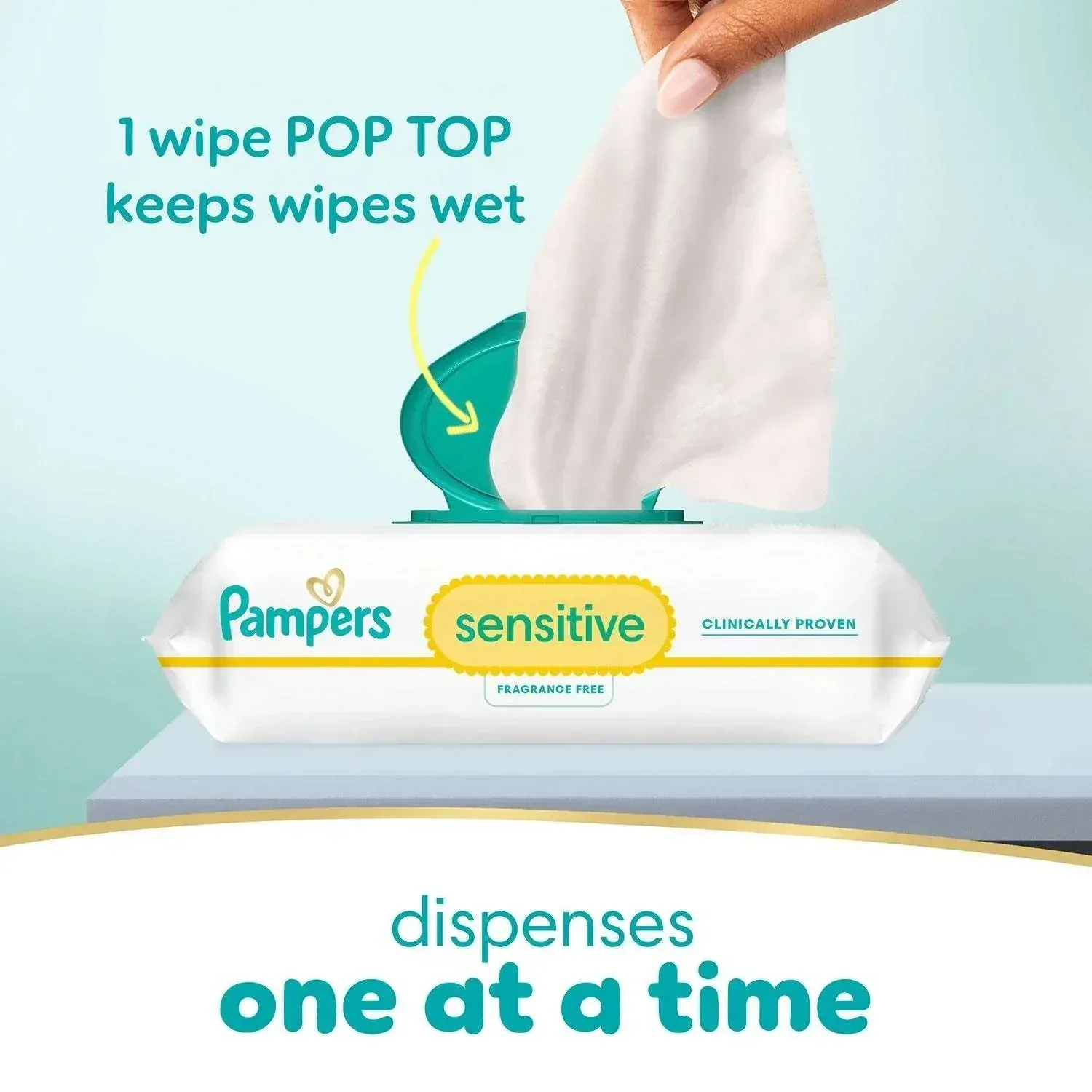 Pampers Sensitive Baby Wipes, Fragrance Free, 16 pks., 896 wipes - Image 8