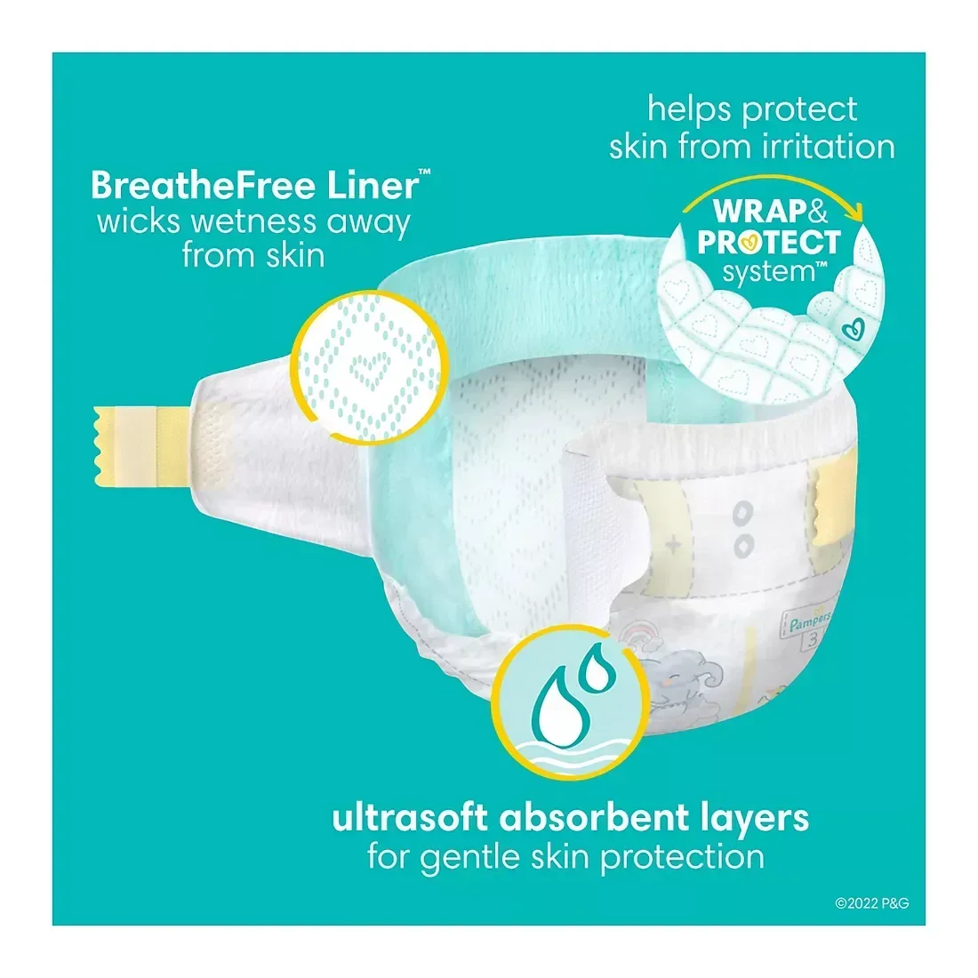 Pampers Swaddlers Ultra-Absorbent Baby Diapers (Select Size) - Image 3