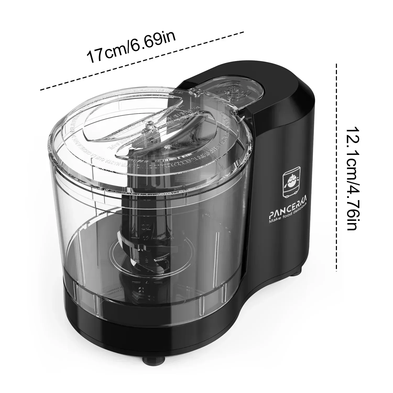 PANCERKA Electric Food Chopper, 1.5Cup Food Processor, BRL-7003, Black - Image 11