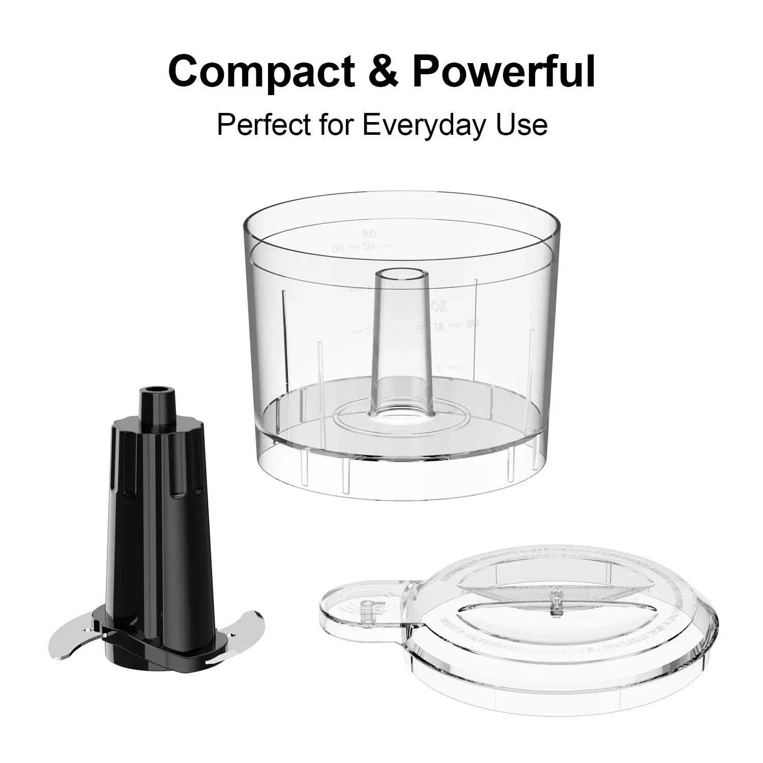 PANCERKA Electric Food Chopper, 1.5Cup Food Processor, BRL-7003, Black - Image 9