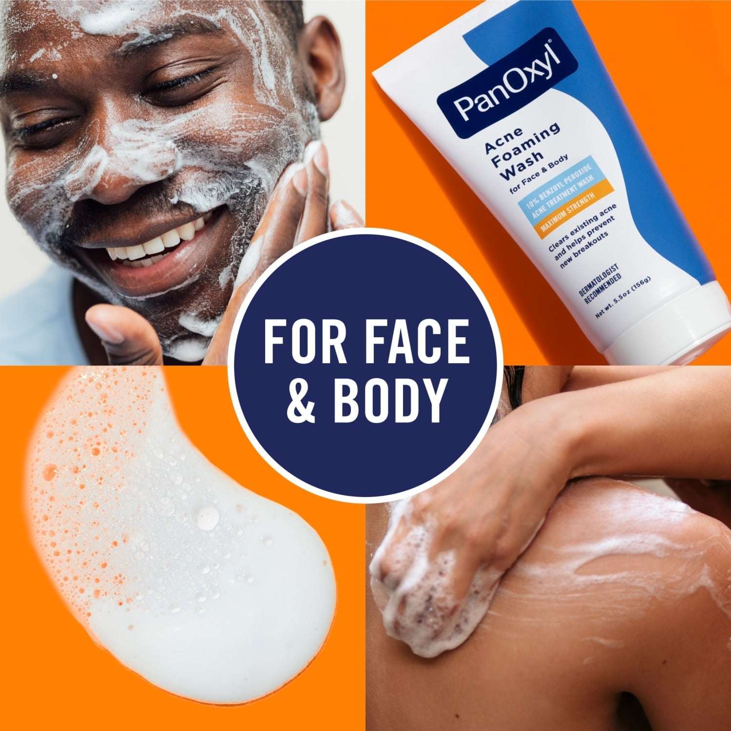 PanOxyl 10% Benzoyl Peroxide Acne Foaming Wash, Clear Acne, 5.5 Oz - Image 3
