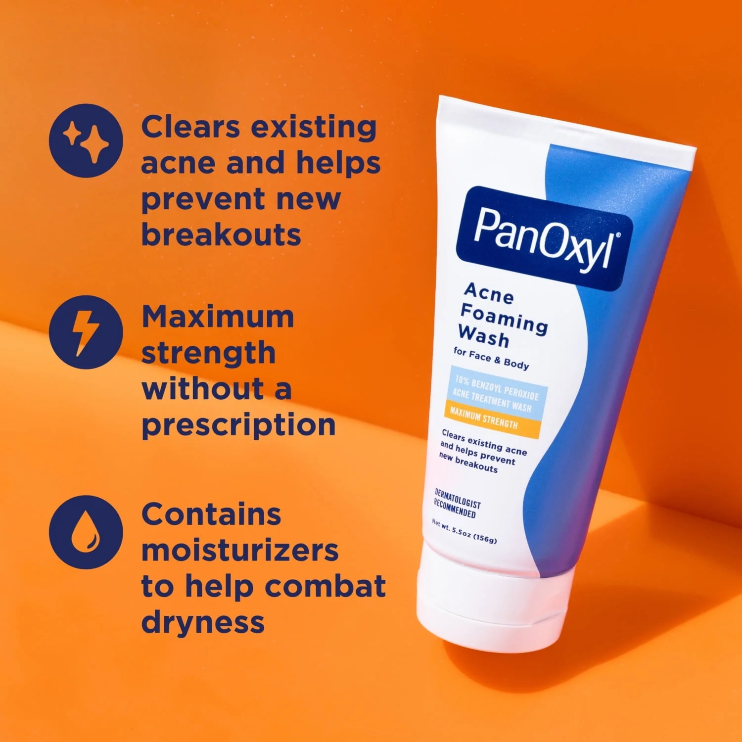 PanOxyl 10% Benzoyl Peroxide Acne Foaming Wash, Clear Acne, 5.5 Oz - Image 6