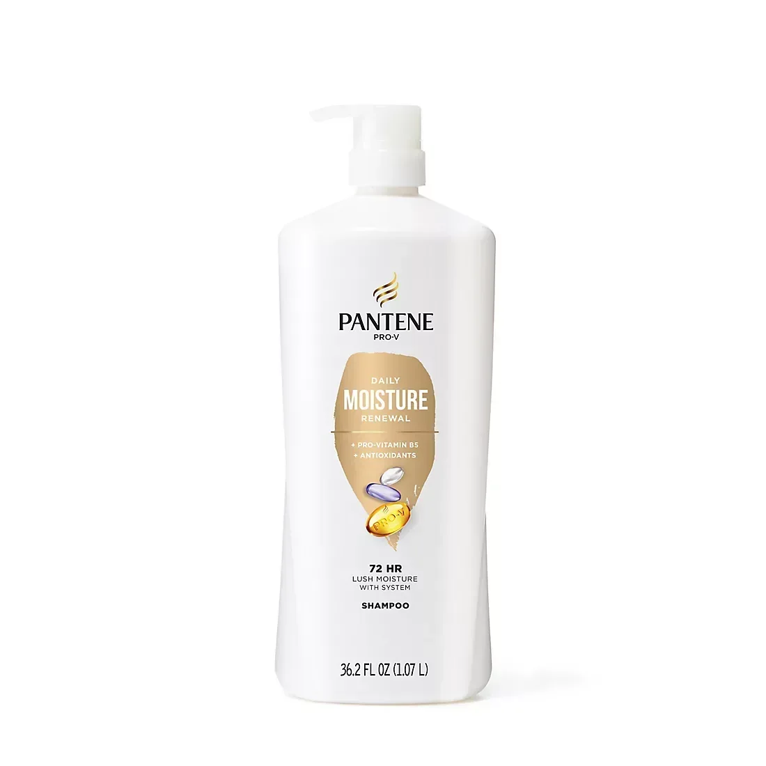 Pantene Daily Moisture Renewal 72 Hour Lush Moisture Shampoo, 36.2 oz. - Image 2