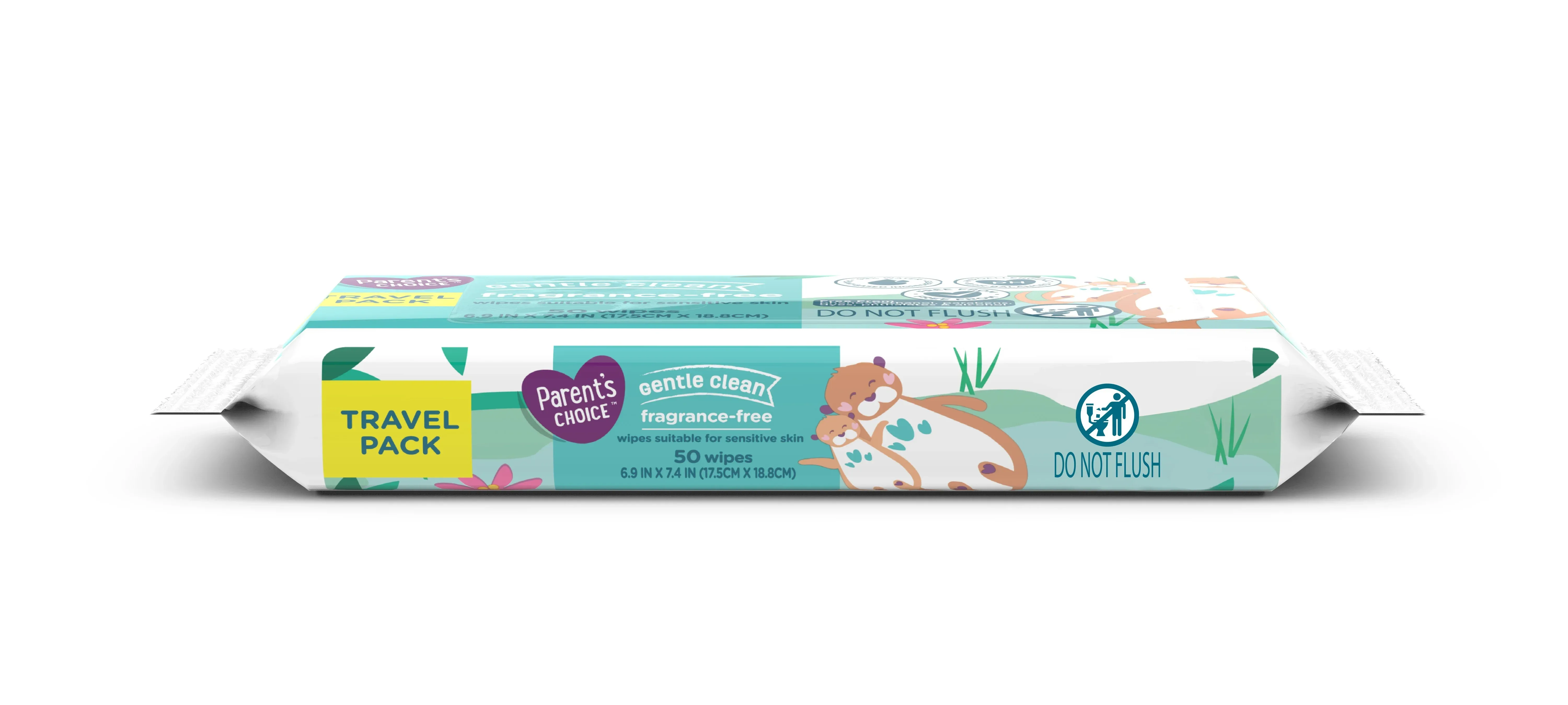 Parent's Choice Fragrance Free Baby Wipes, Travel-Pack, 50 Count - Image 7