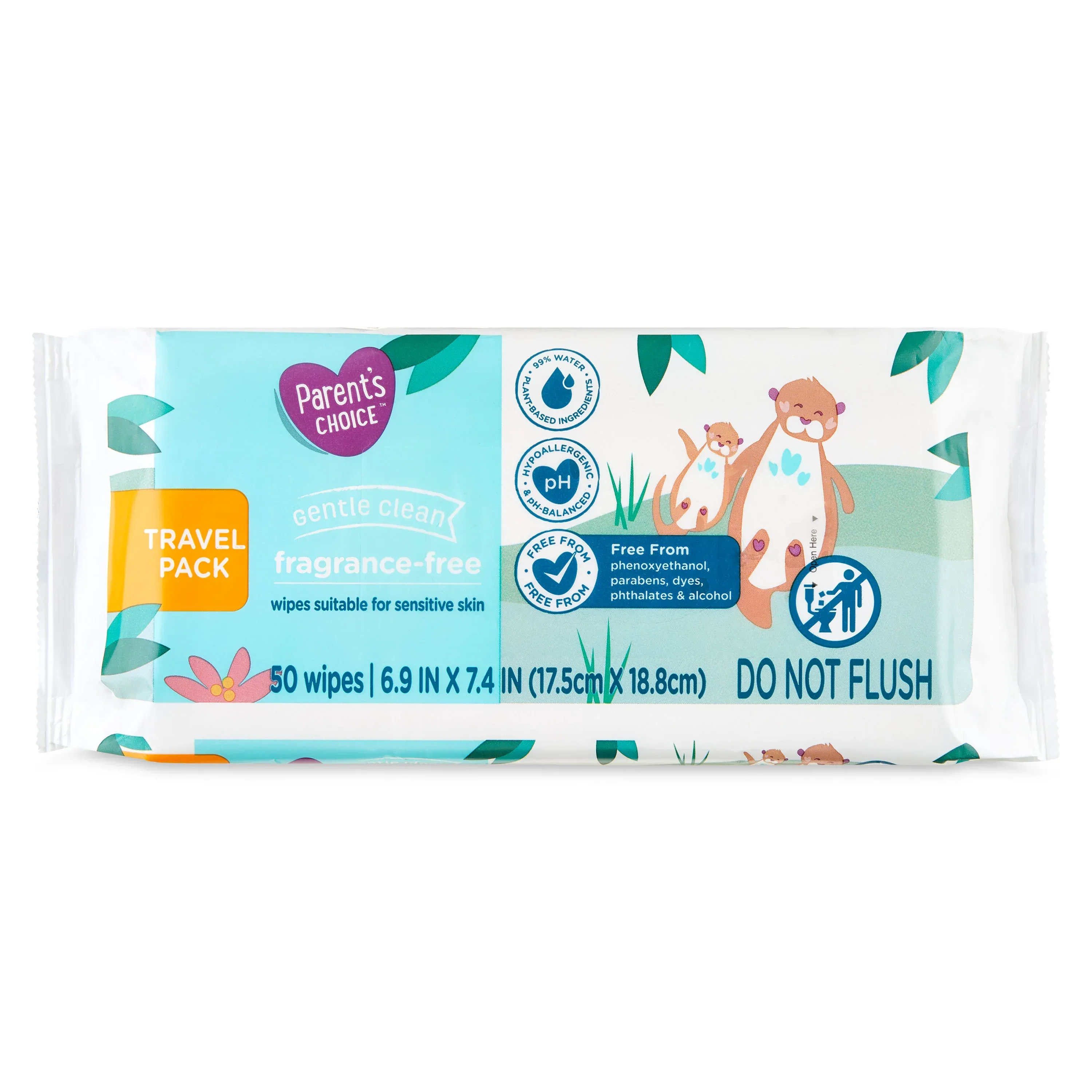 Parent's Choice Fragrance Free Baby Wipes, Travel-Pack, 50 Count - Image 9