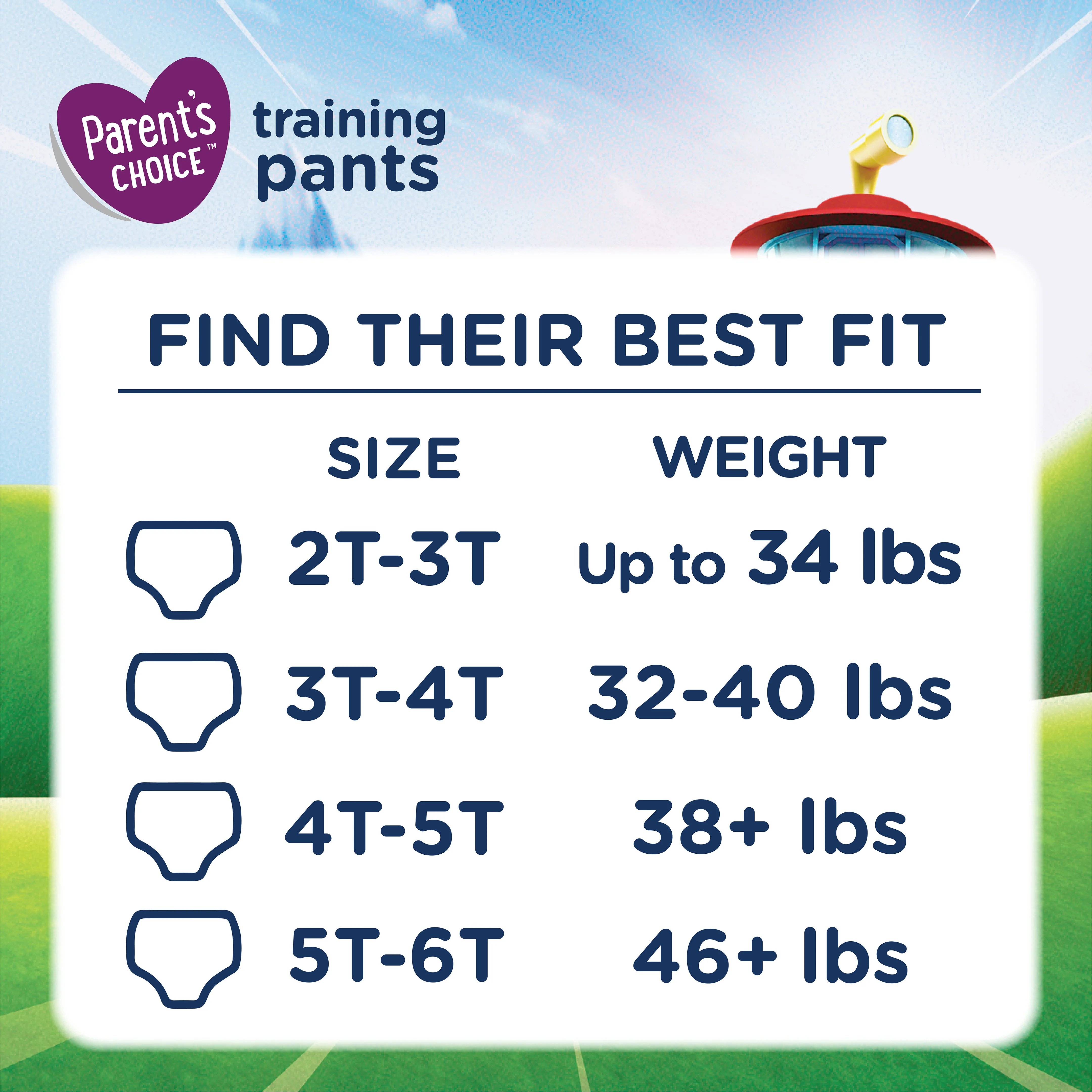 Parent's Choice Paw Patrol Training Pants for Boys, 3T/4T, 21 Count (Select for More Options) - Image 8
