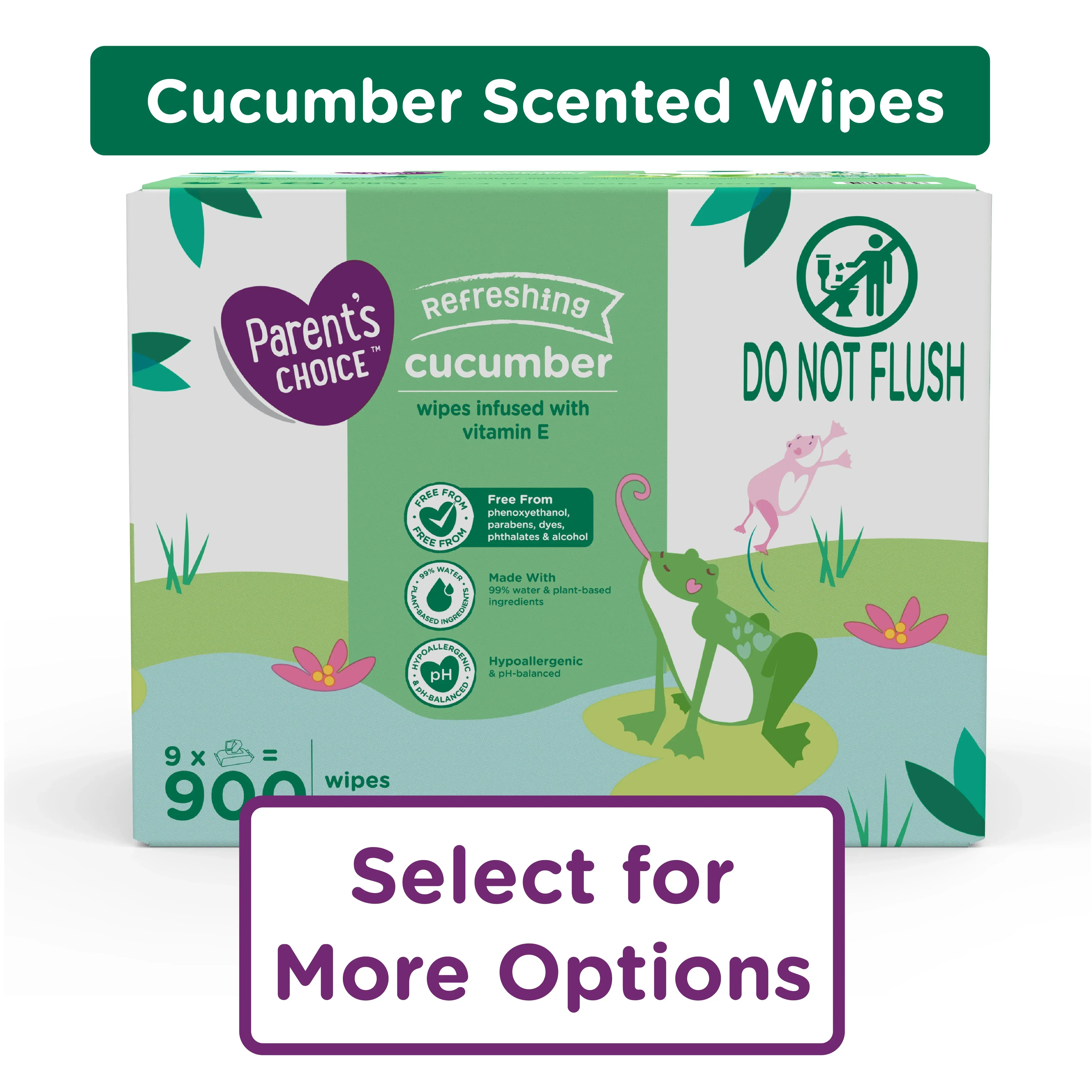 Parent's Choice Refreshing Cucumber Baby Wipes, 300 Count - Image 7