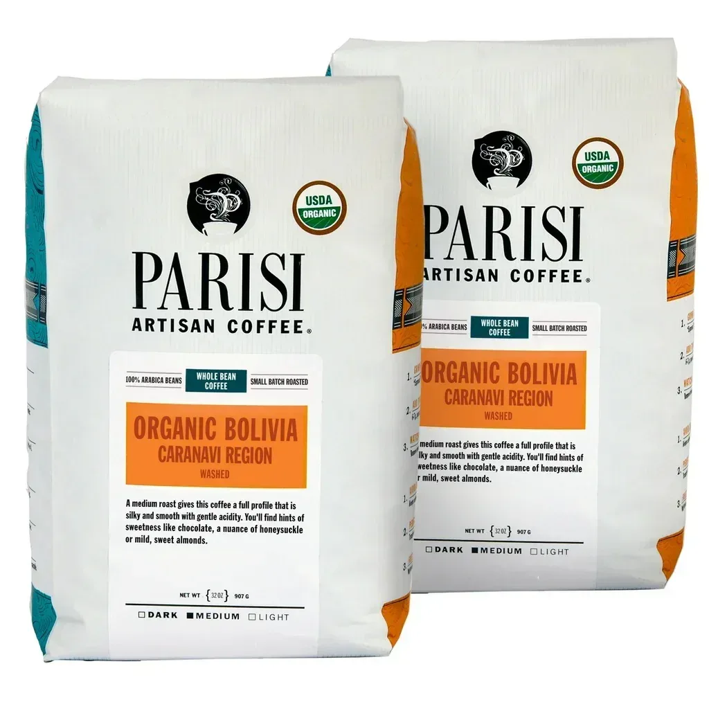 Parisi Artisan Coffee Bolivian Organic Blend Whole Bean 2 lb, 2-pack - Image 2