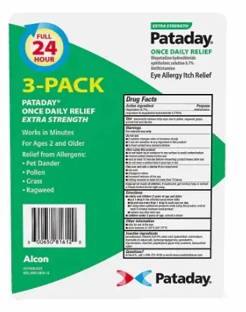 Pataday Once Daily Relief Extra Strength, 3 pk./2.5ml - Image 2