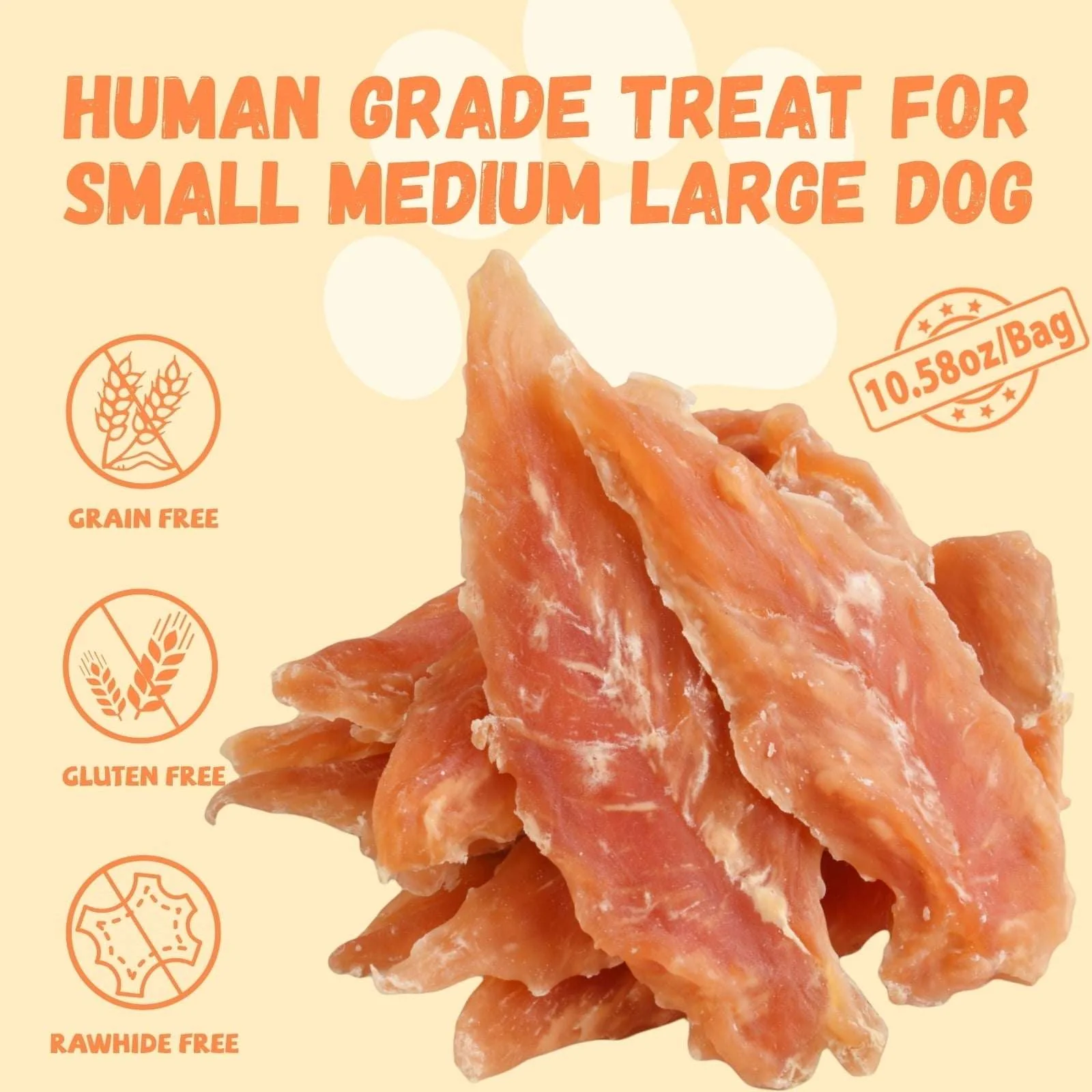 Pawmate Chicken Jerky Dog Treats, High Protein Pure Chicken Snacks for Small Medium Large Dog, 11 oz - Image 10