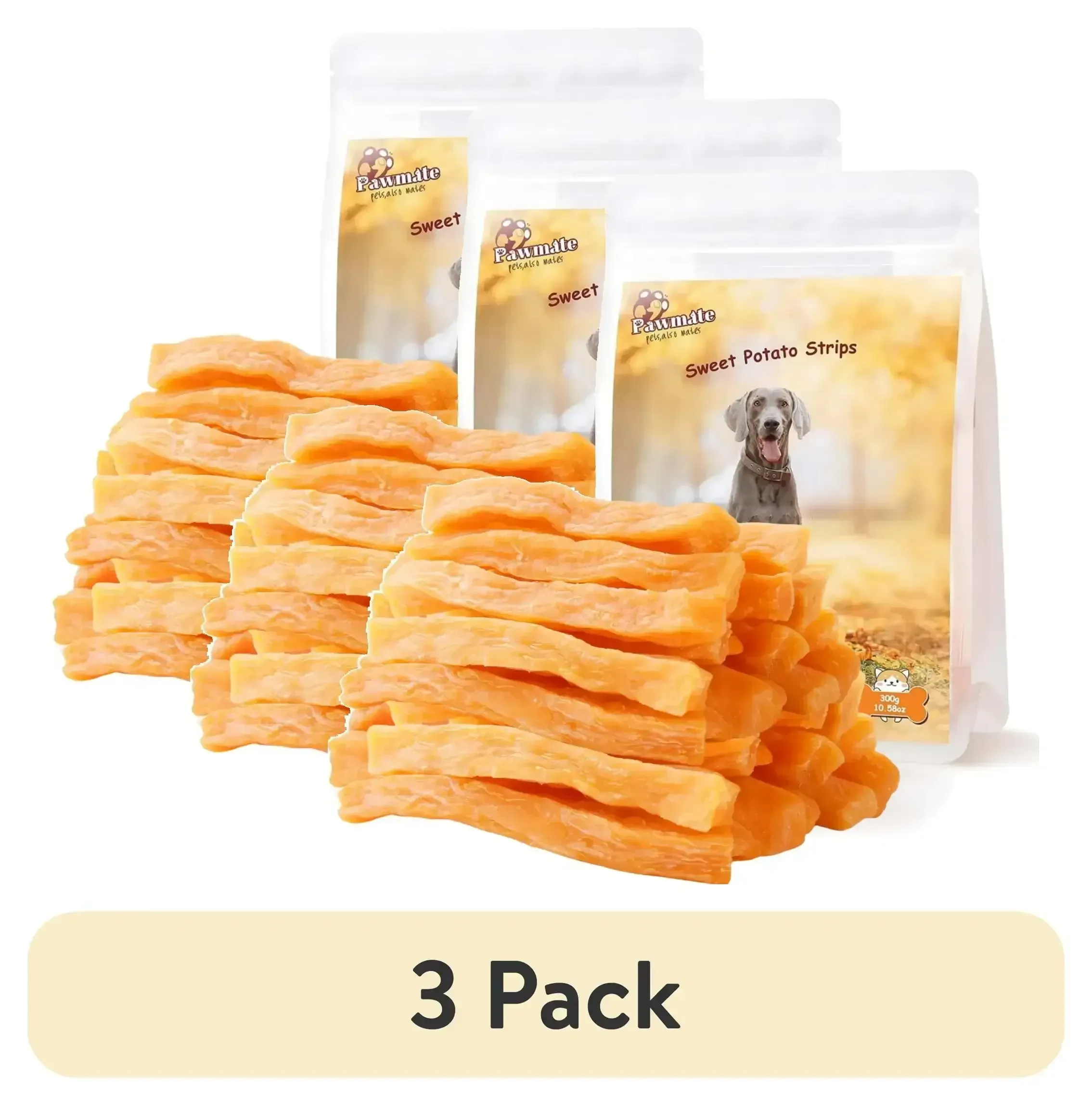 Pawmate Sweet Potato Dog Treats, Promote Digestion Soft Chews for All Dogs, 30 ct Packet - Image 16