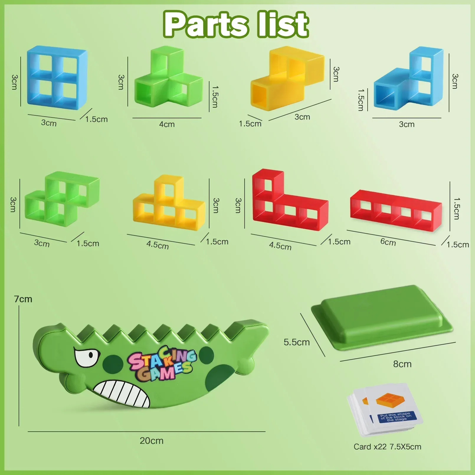 PBALPADL Dinosaur Balance Stacking Blocks by Lktvy. 48PCS Educational STEM Toy for Kids Ages 3+, Safe ABS Construction, Fun Family Game for Focus & Fine Motor Skills - Image 6