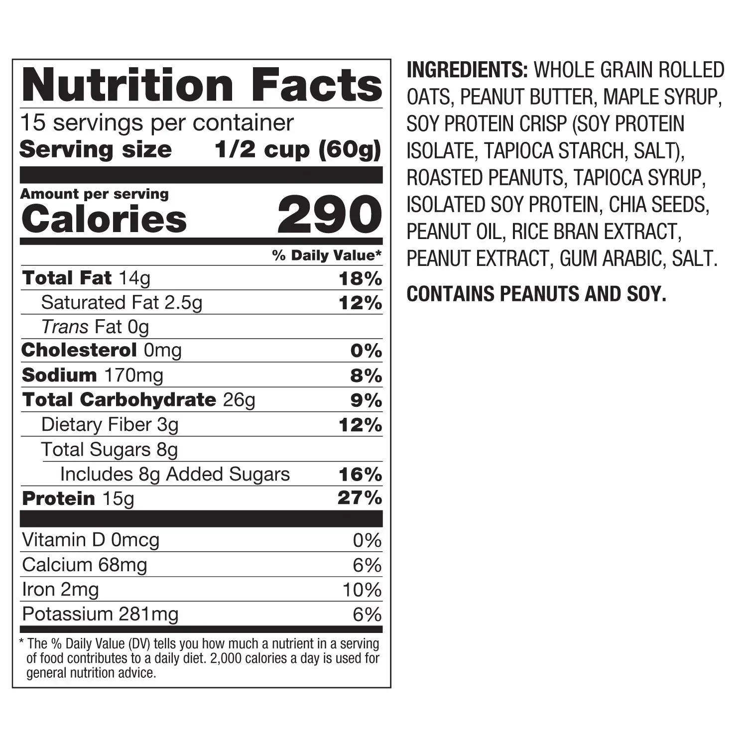 PBfit Peanut Butter Protein Granola, 32 oz. - Image 2