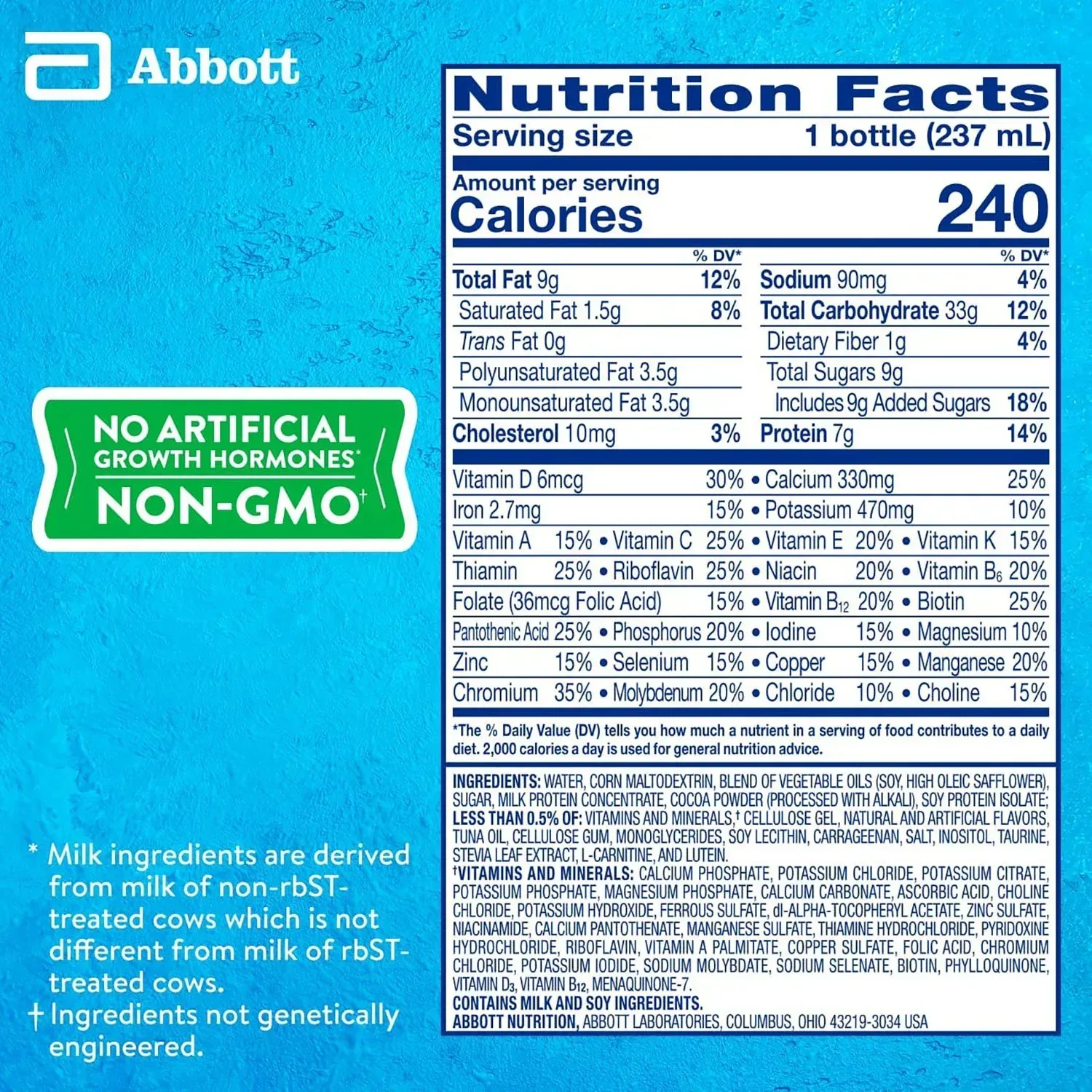 Pediasure Grow and Gain Nutrition Shake for Kids, Chocolate (8 Fl. Oz., 24 Pk.) - Image 4