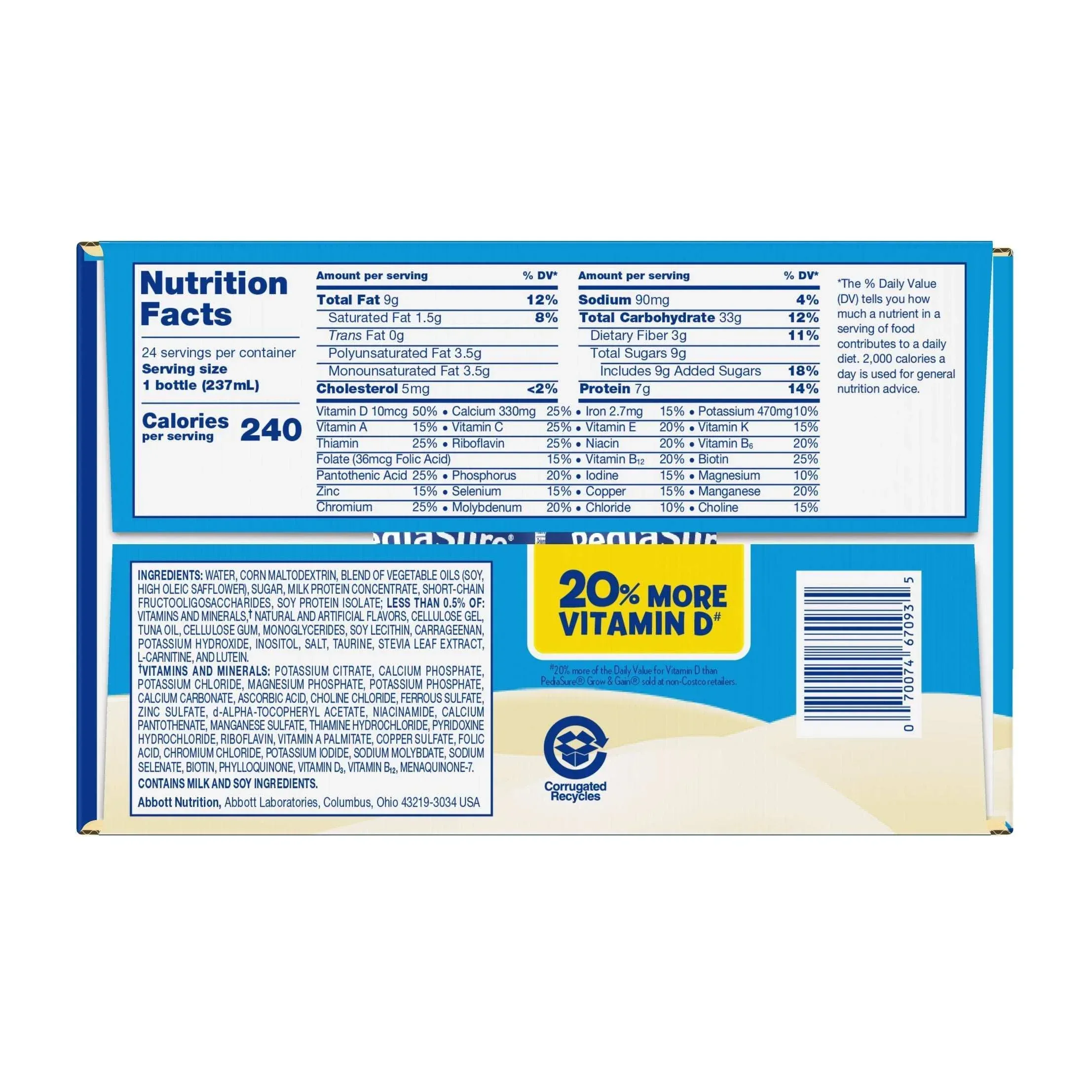 PediaSure with OptiGRO Plus Kids Shake, 8 fl oz., 24-count - Image 3