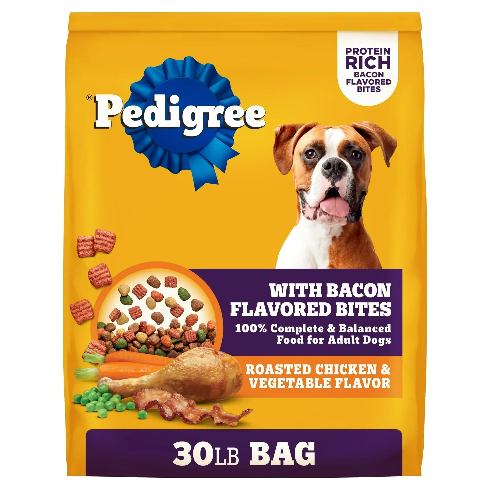 Pedigree Adult Dry Dog Food Roasted Chicken & Vegetable Flavor With Bacon Flavored Bites - Image 11