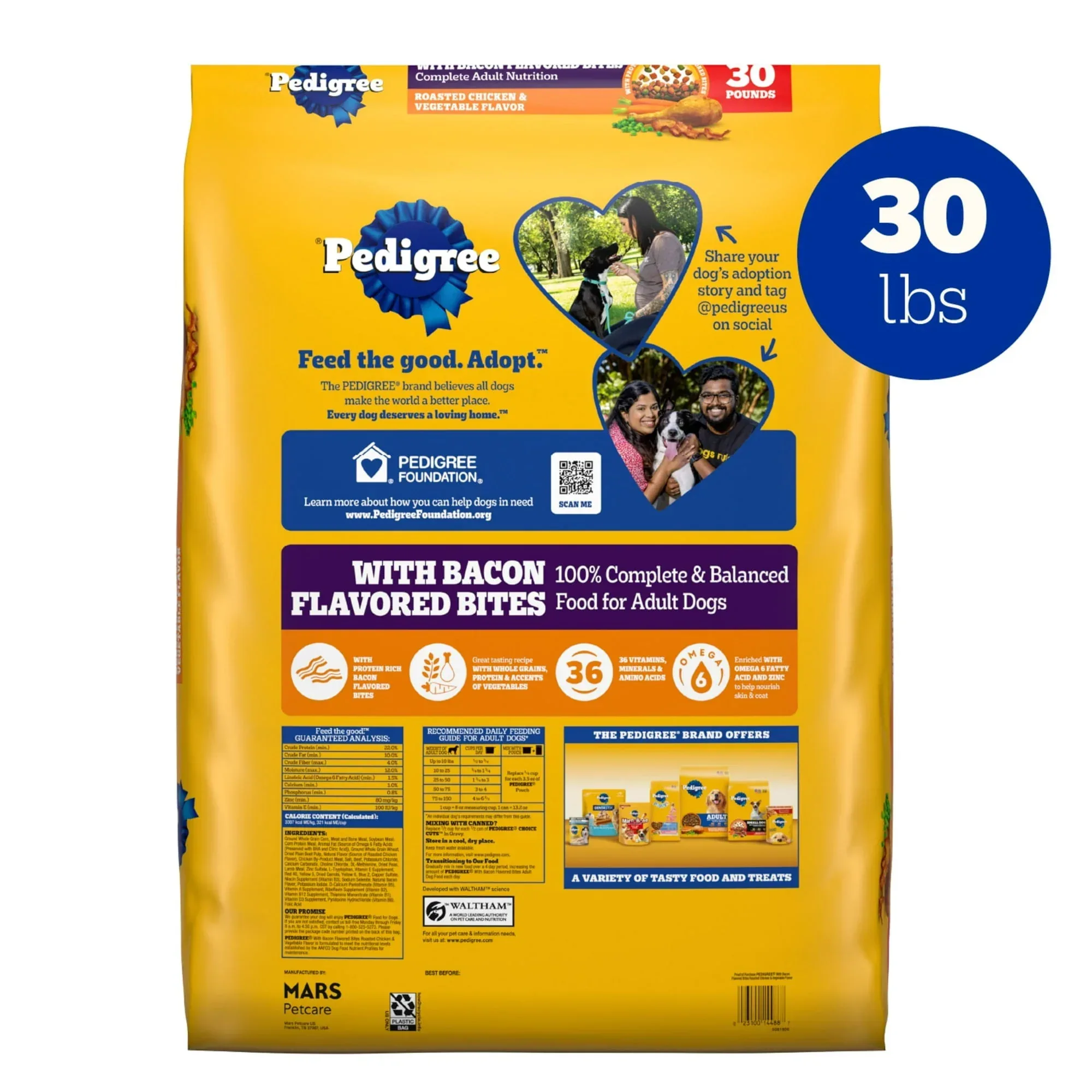 Pedigree Adult Dry Dog Food Roasted Chicken & Vegetable Flavor With Bacon Flavored Bites - Image 12
