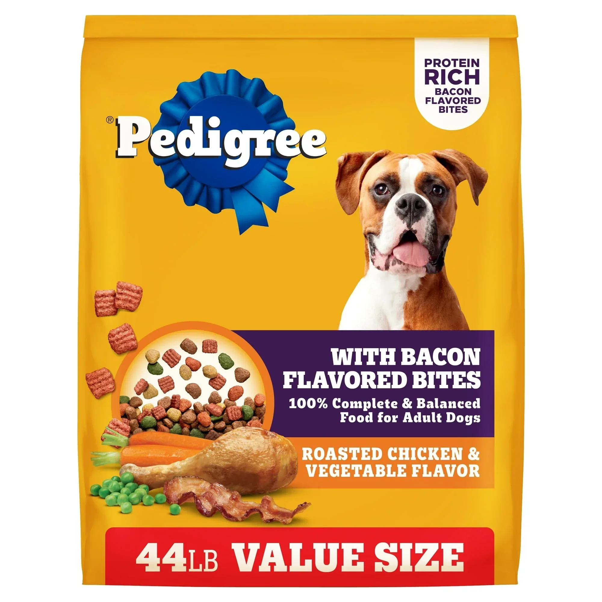 Pedigree Adult Dry Dog Food Roasted Chicken & Vegetable Flavor With Bacon Flavored Bites - Image 21