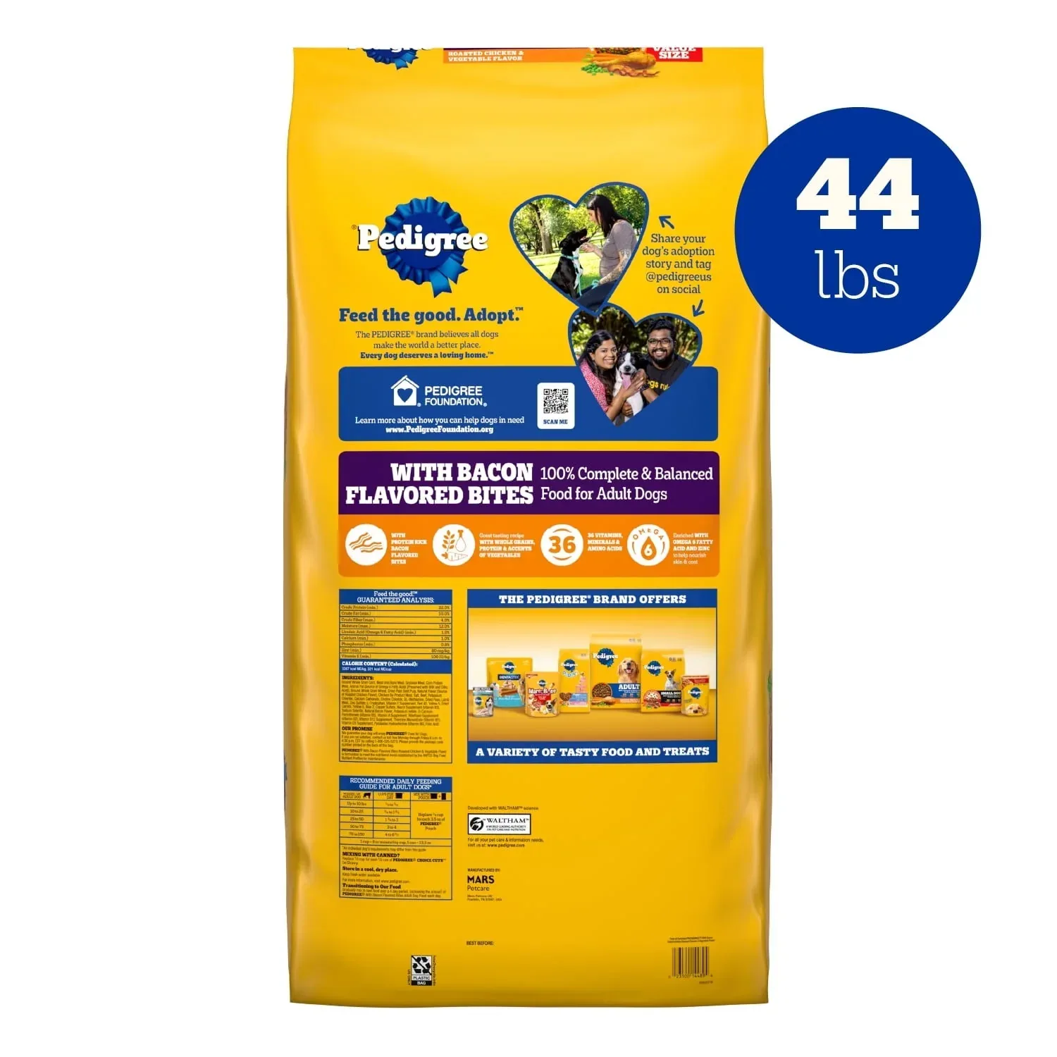 Pedigree Adult Dry Dog Food Roasted Chicken & Vegetable Flavor With Bacon Flavored Bites - Image 22