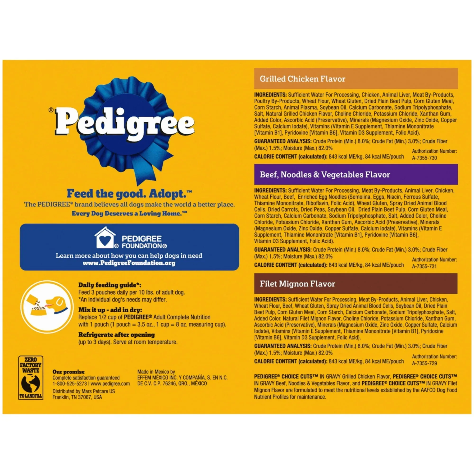 Pedigree Choice Cuts In Gravy Adult Soft Wet Dog Food Variety Pack, 3.5 oz Pouches, 18 Count - Image 2