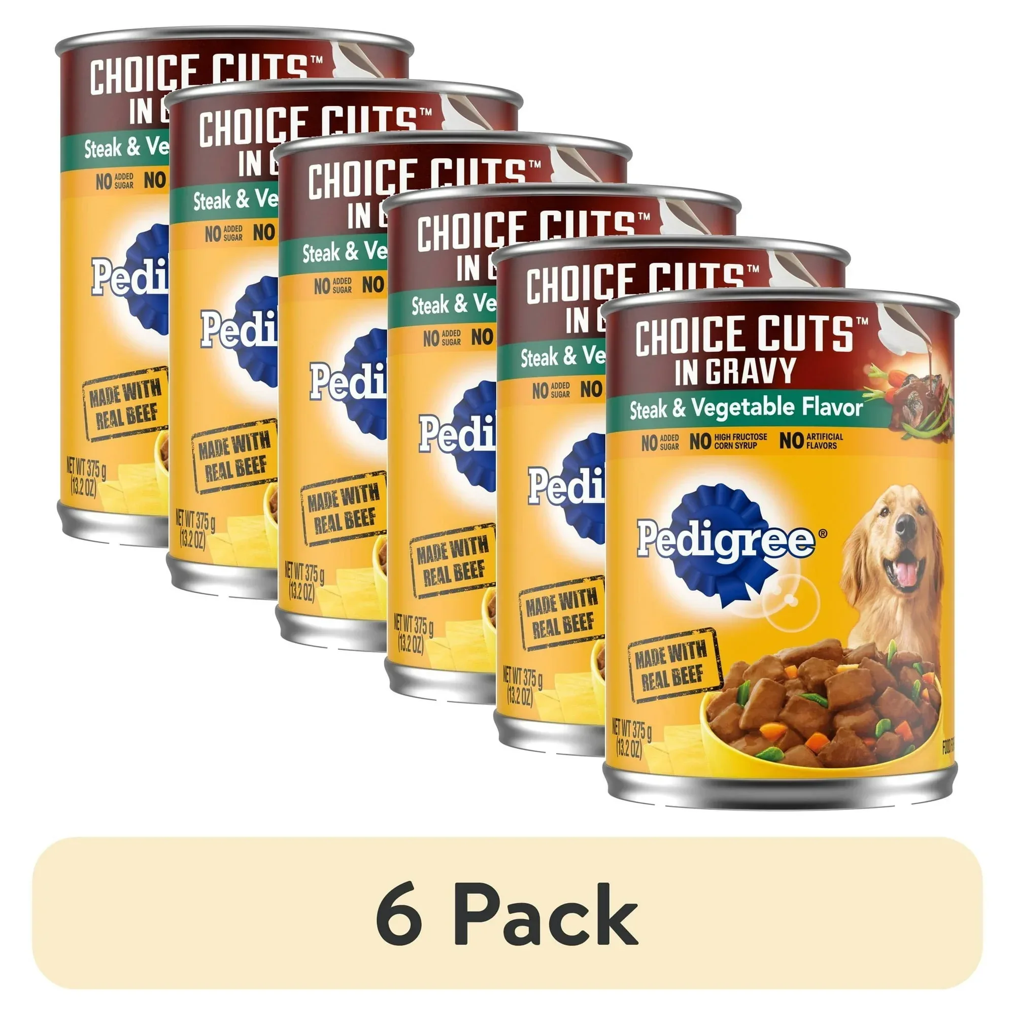 Pedigree Choice Cuts In Gravy Adult Wet Dog Food Steak & Vegetable Flavor, 13.2 oz Cans 12 Pack - Image 12