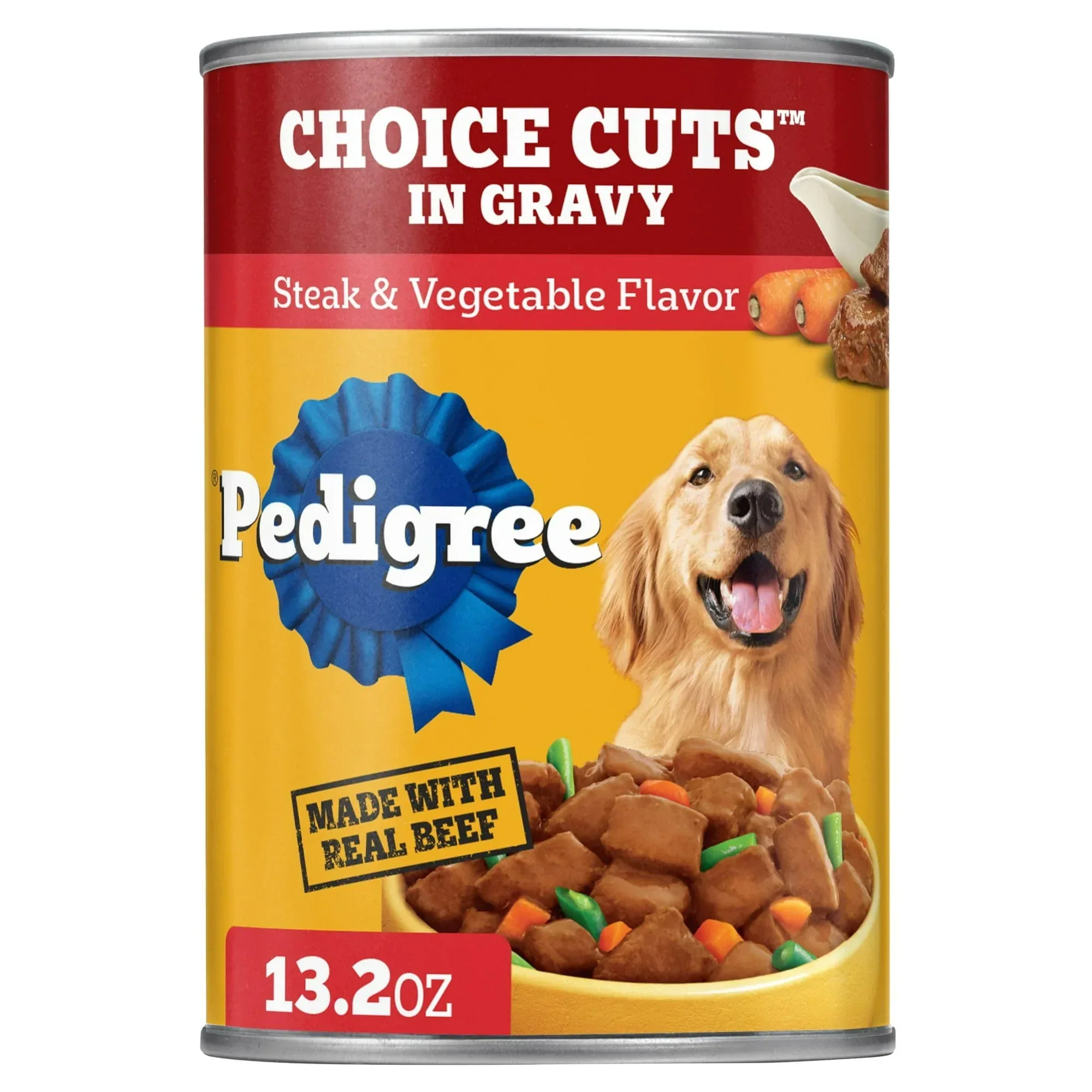 Pedigree Choice Cuts In Gravy Adult Wet Dog Food Steak & Vegetable Flavor, 13.2 oz Cans 12 Pack - Image 13