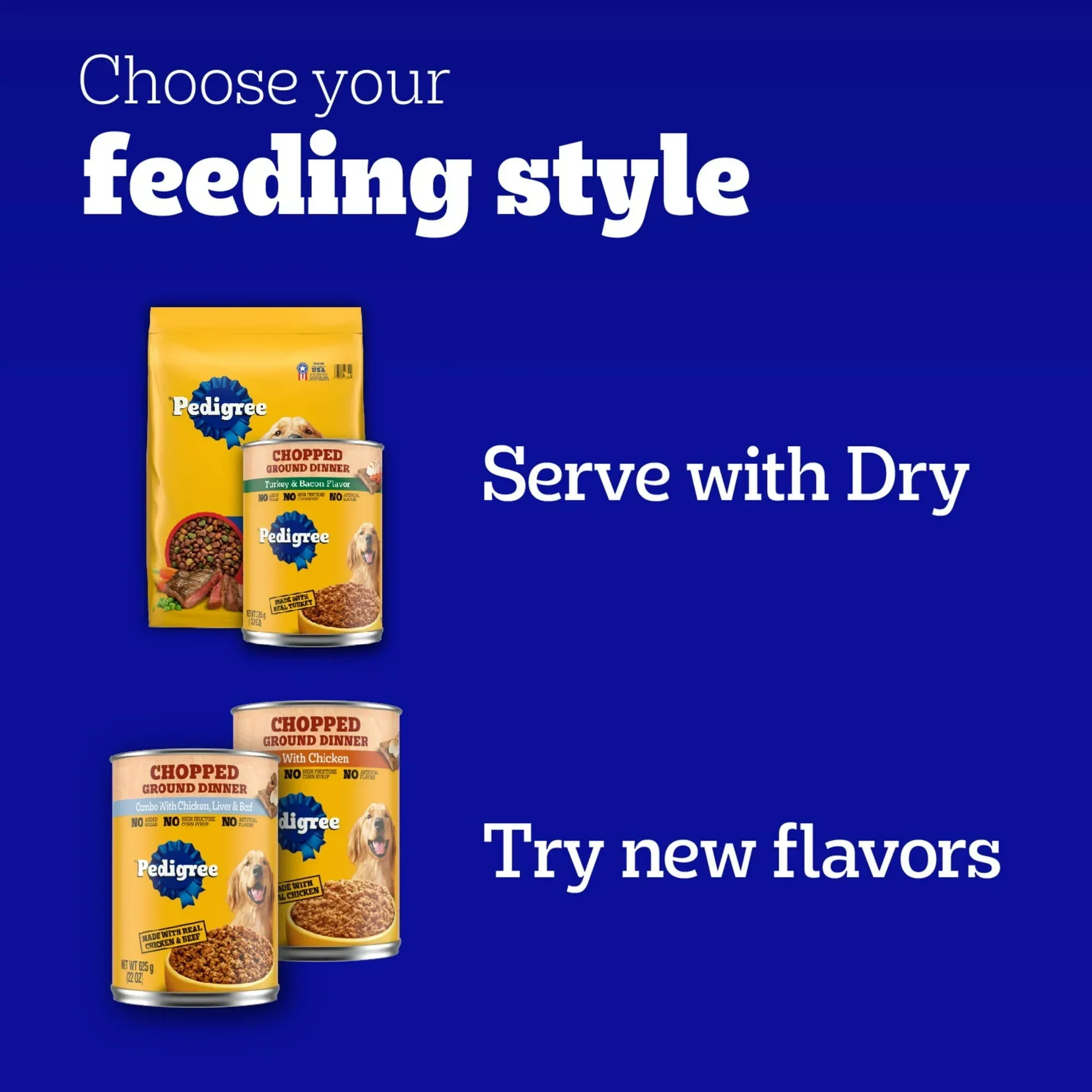 Pedigree Chopped Ground Dinner Filet Mignon & Beef Variety Pack Wet Dog Food, 13.2 Oz. Cans 12 Pack - Image 8