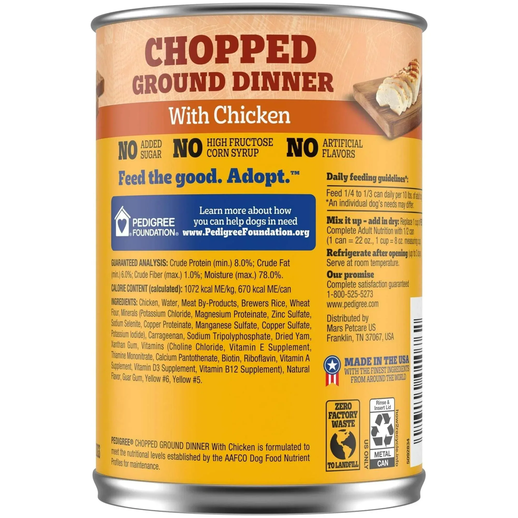 Pedigree Chopped Ground Dinner With Beef Adult Soft Wet Dog Food, (12) 22 oz Cans - Image 11
