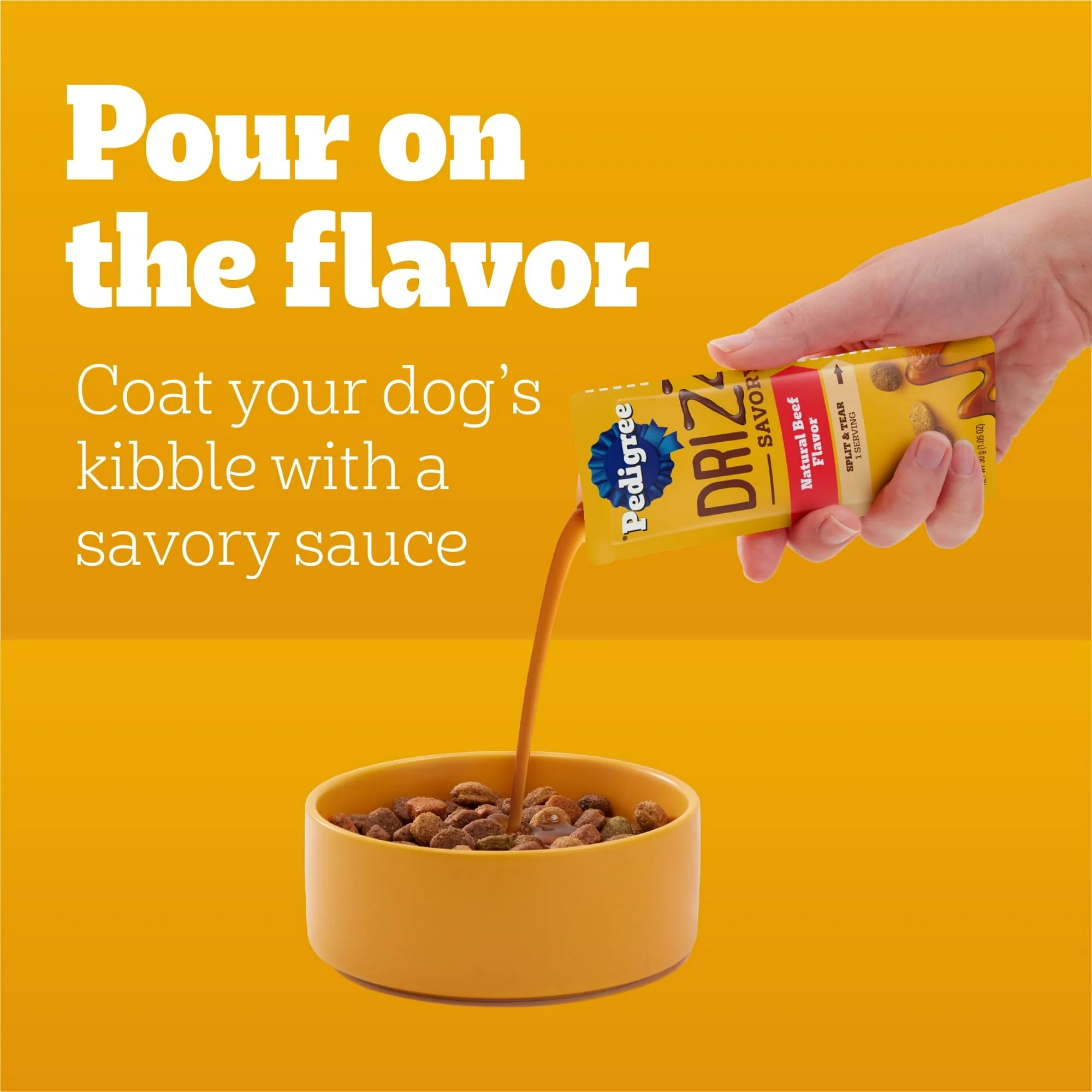 Pedigree Drizzlers Savory Sauce Multipack, 60g Twin Pouch, Pack of 2 (32 Pouches, 64 Servings) - Image 4