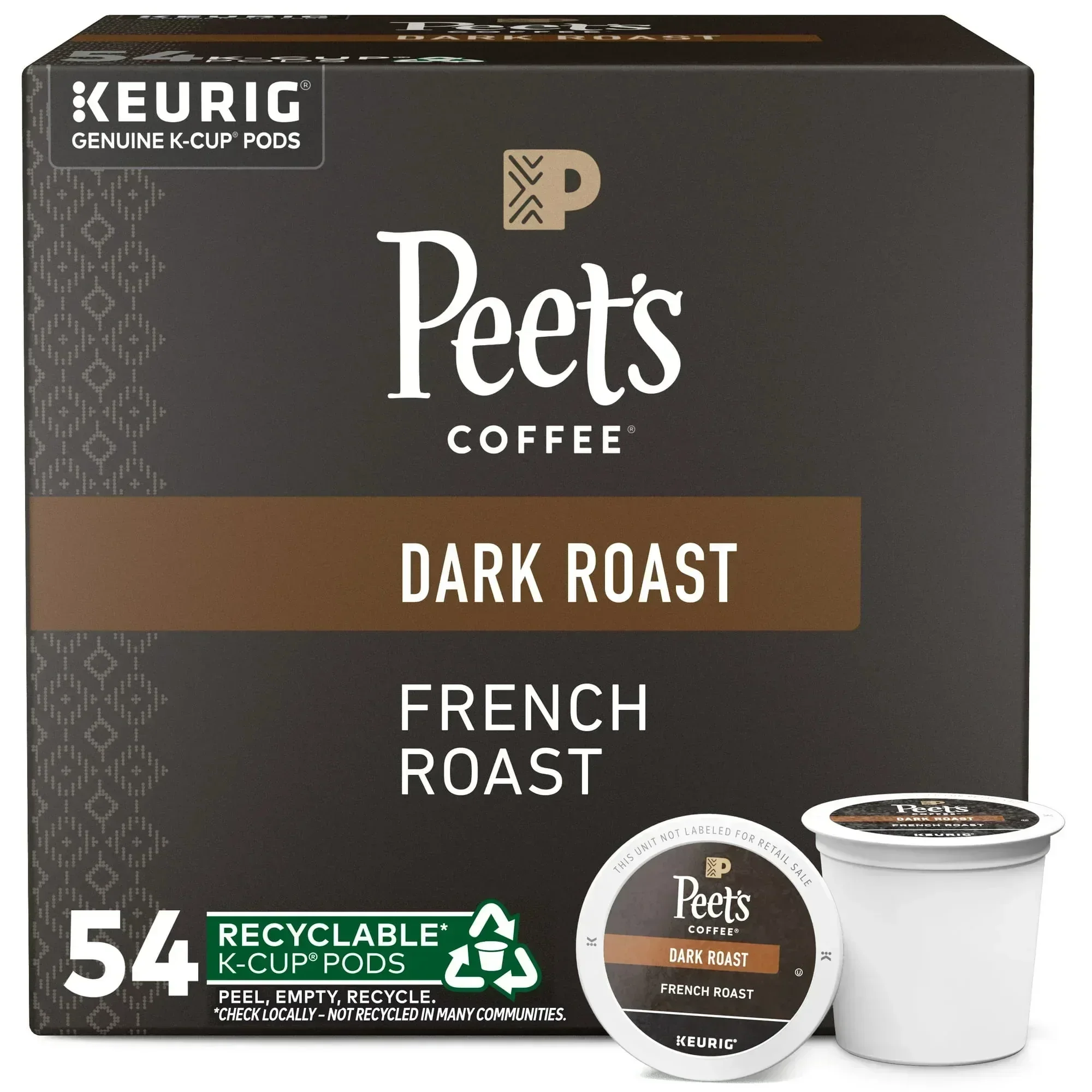 Peet's Coffee French Roast Premium Dark Roast Single Serve Coffee Pods, 22 Count - Image 6