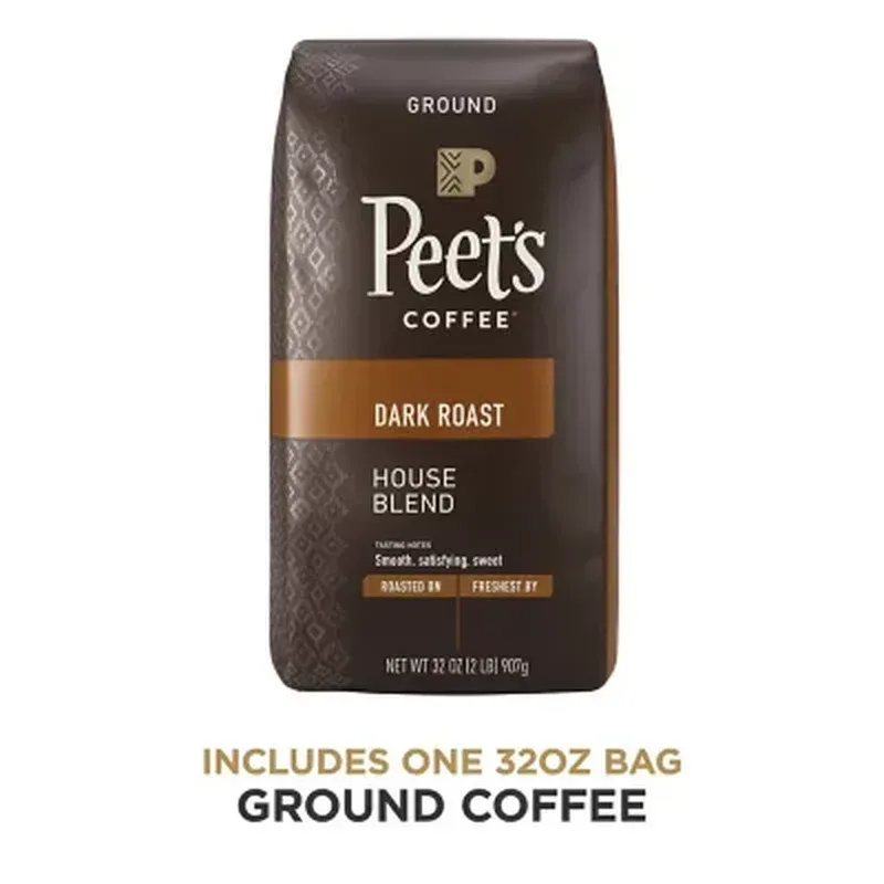 Peet'S Coffee Ground Dark Roast, House Blend (32 Oz.) - Image 2