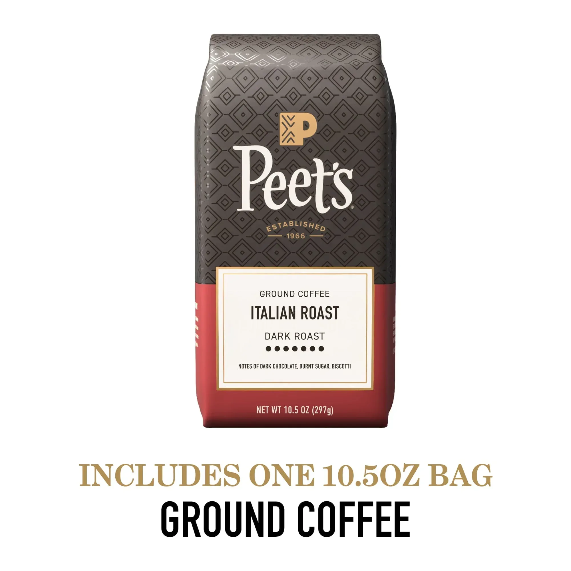 Peet's Coffee Italian Roast Premium Dark Roast Ground Coffee, Arabica, 10.5 oz - Image 2