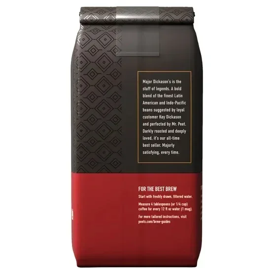 Peet's Coffee Major Dickason's Blend Coffee, Dark Roast, Whole Bean, 2 lbs - Image 2
