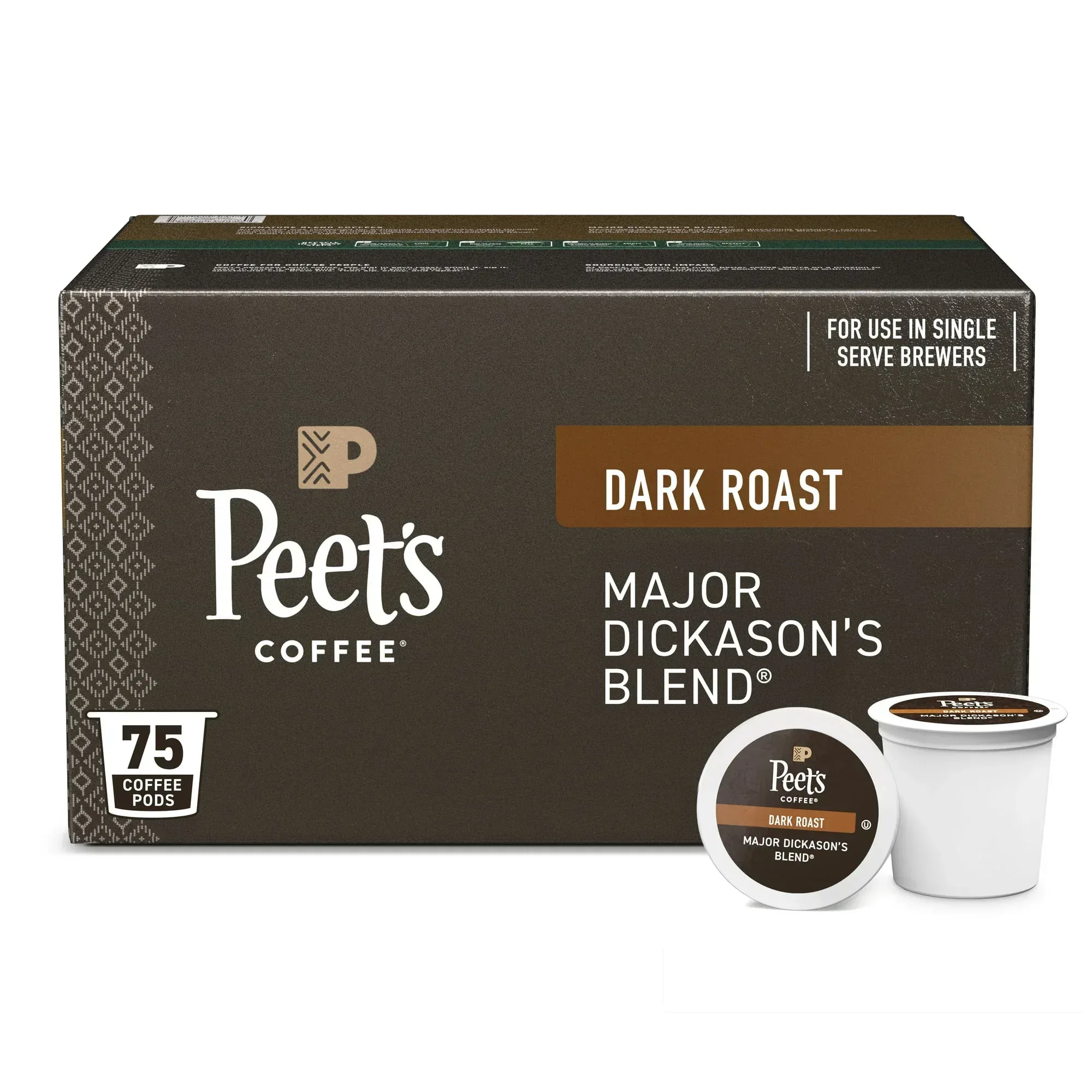Peet's Coffee Major Dickason's Blend Premium Dark Roast Single Serve Coffee Pods, 22 Count - Image 12