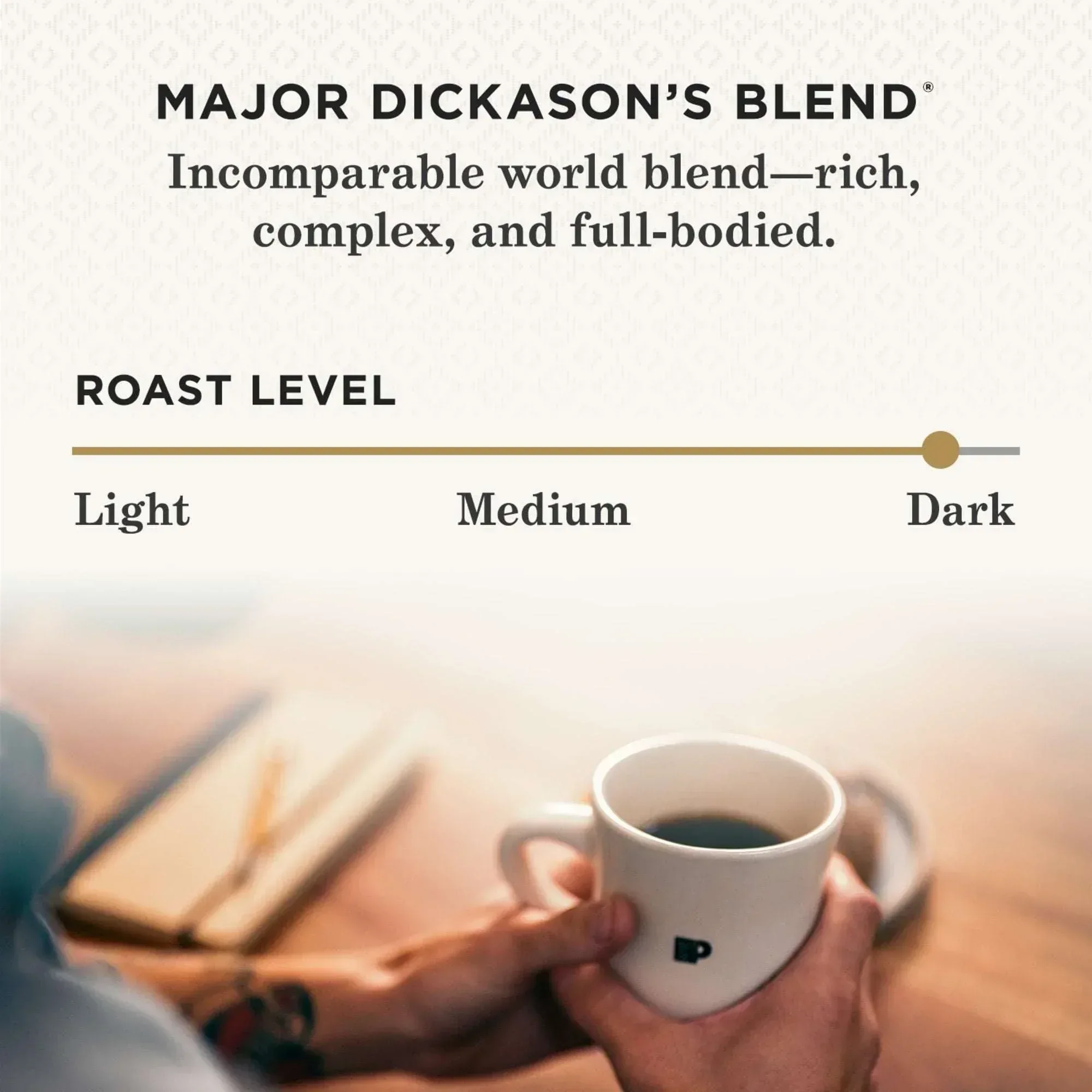 Peet's Coffee Major Dickason's Blend Premium Dark Roast Whole Bean Coffee, Arabica, 18 oz - Image 5