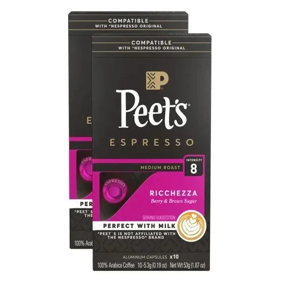 Peet's Coffee Nespresso Compatible Aluminum Capsules, 80-count - Image 2