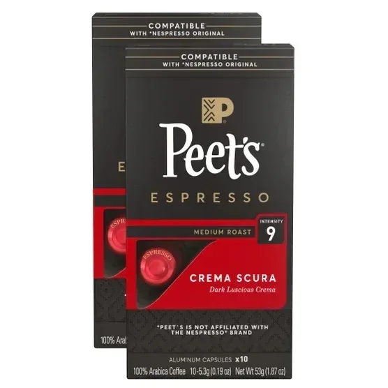 Peet's Coffee Nespresso Compatible Aluminum Capsules, 80-count - Image 4
