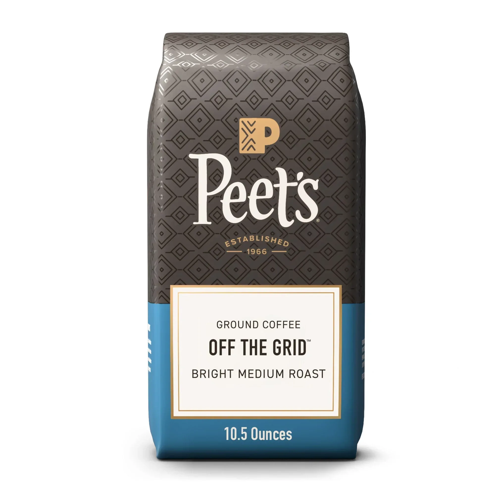 Peet's Coffee Off the Grid Premium Medium Roast Ground Coffee, Arabica, 10.5 oz