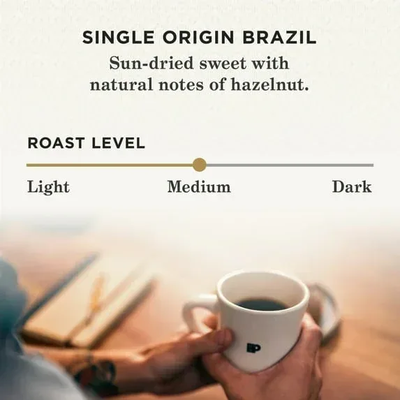 Peet's Coffee Single Origin Brazil Premium Medium Roast Single Serve Coffee Pods, 22 Count - Image 6