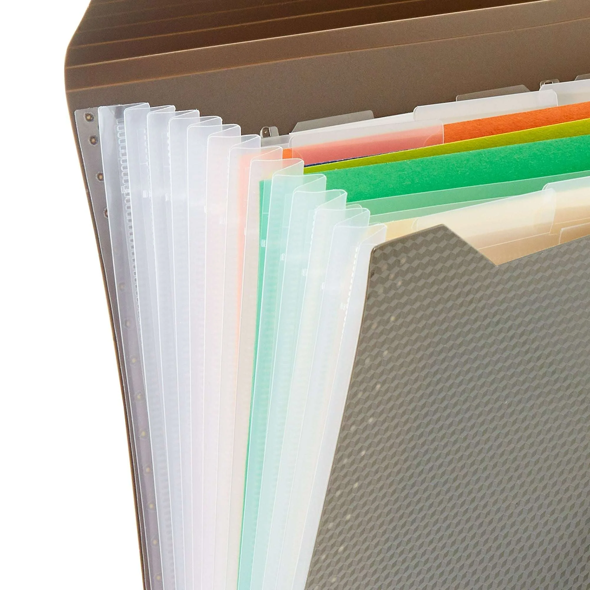Pen+Gear 13-Pocket Letter-Size Expanding File Folder, Textured Gray - Image 3